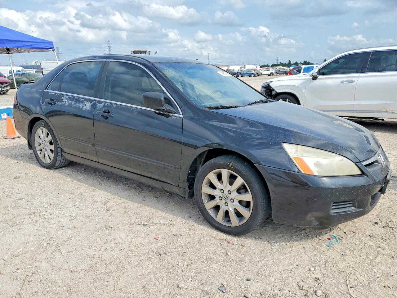 2007 Honda Accord Ex Black vin: 1HGCM66537A102194