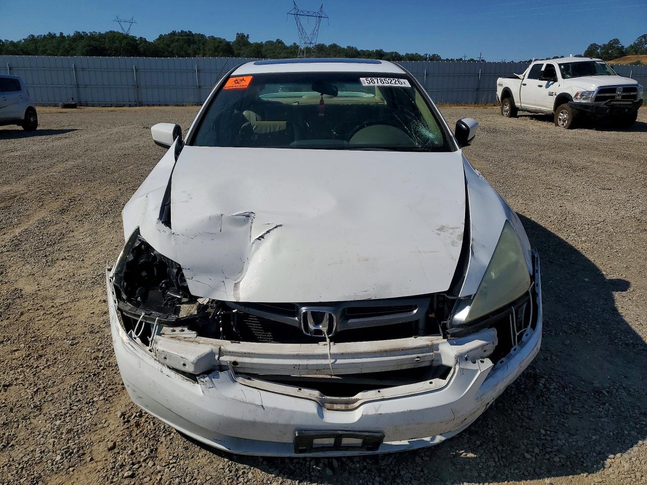 2003 Honda Accord Ex White vin: 1HGCM66543A009291
