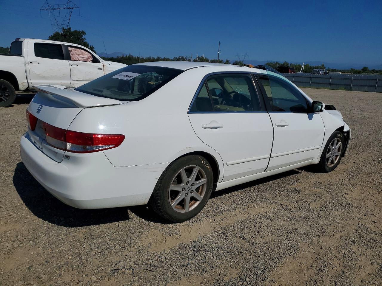 2003 Honda Accord Ex White vin: 1HGCM66543A009291