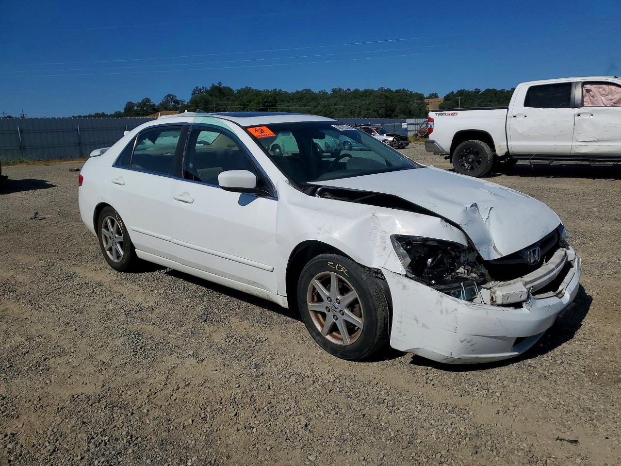 2003 Honda Accord Ex White vin: 1HGCM66543A009291