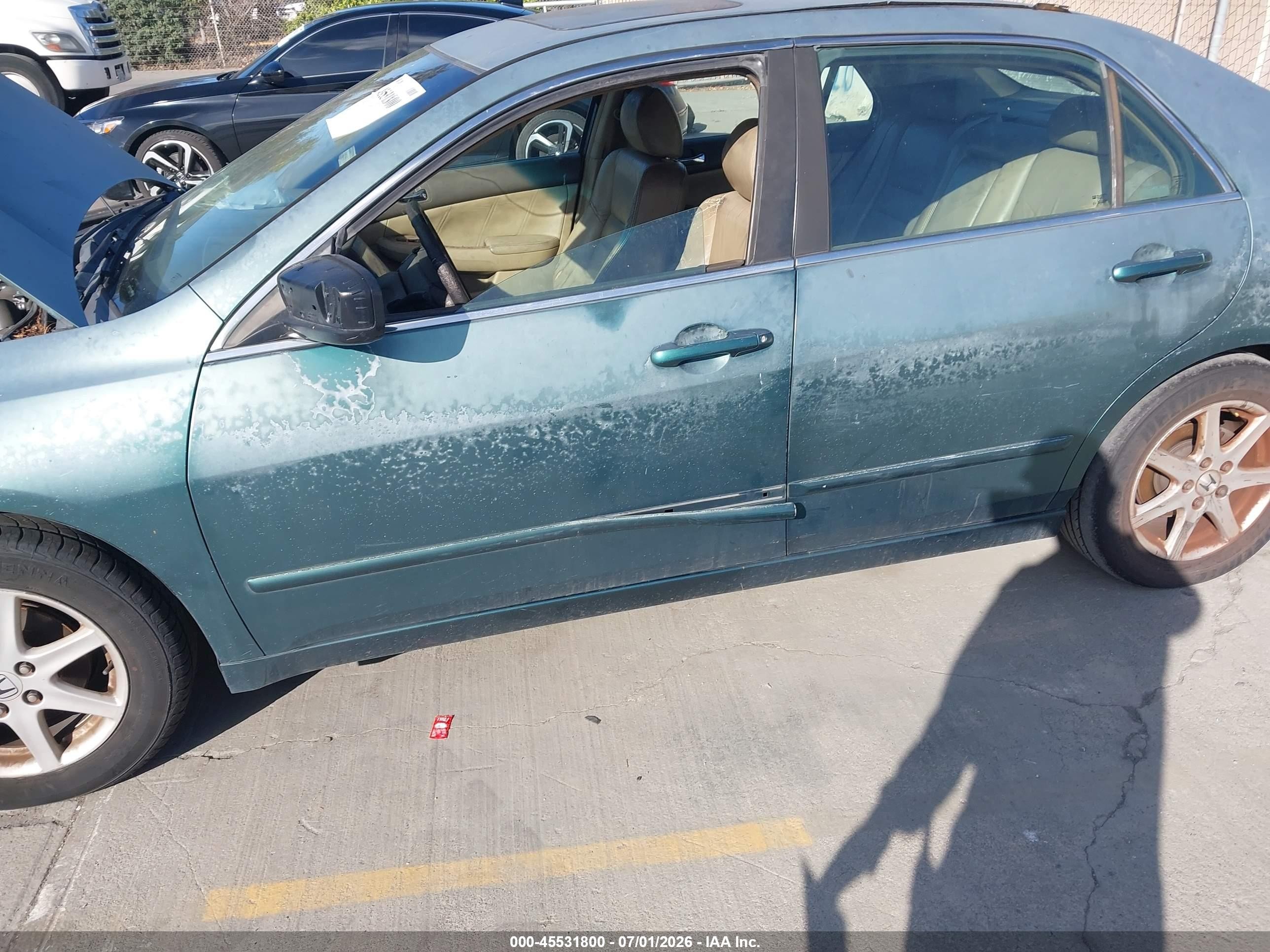 2003 Honda Accord Sdn Ex Green vin: 1HGCM66543A010991