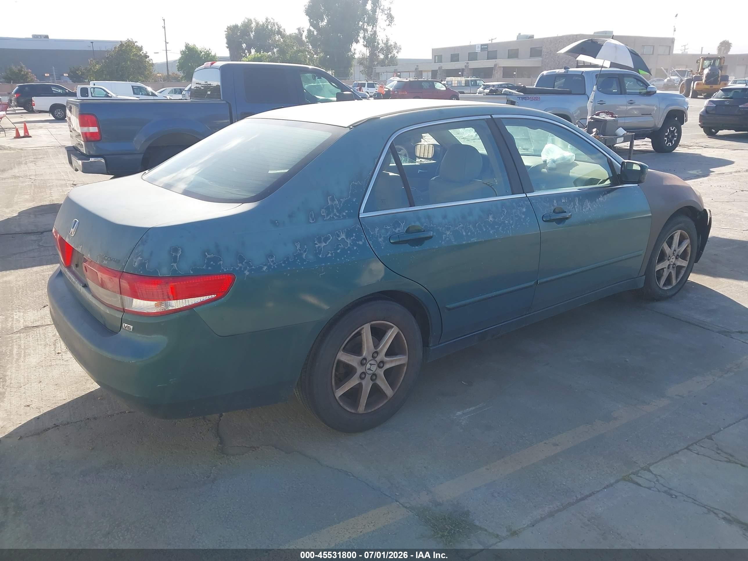 2003 Honda Accord Sdn Ex Green vin: 1HGCM66543A010991
