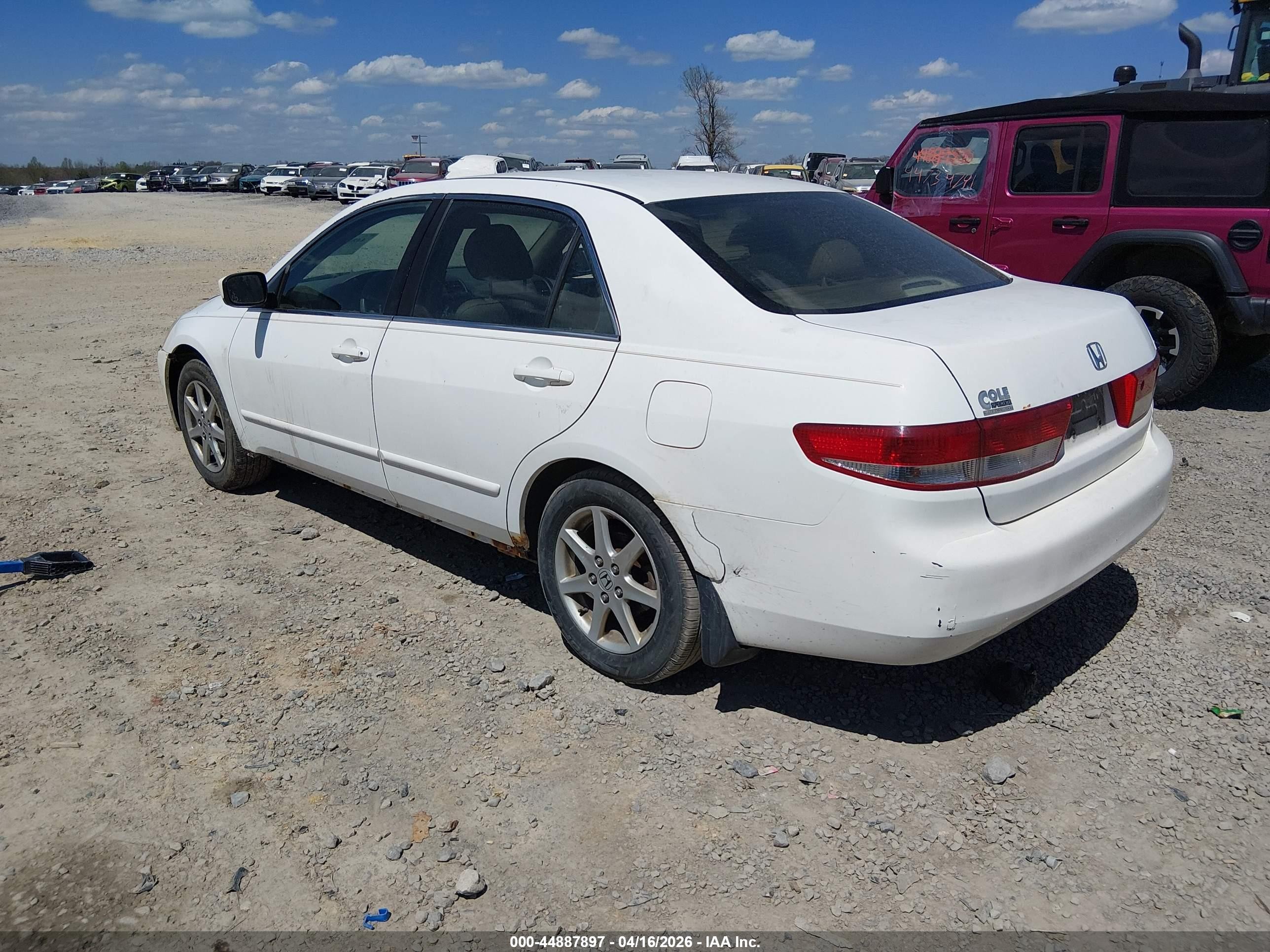 2003 Honda Accord 3.0 Ex White vin: 1HGCM66543A077722