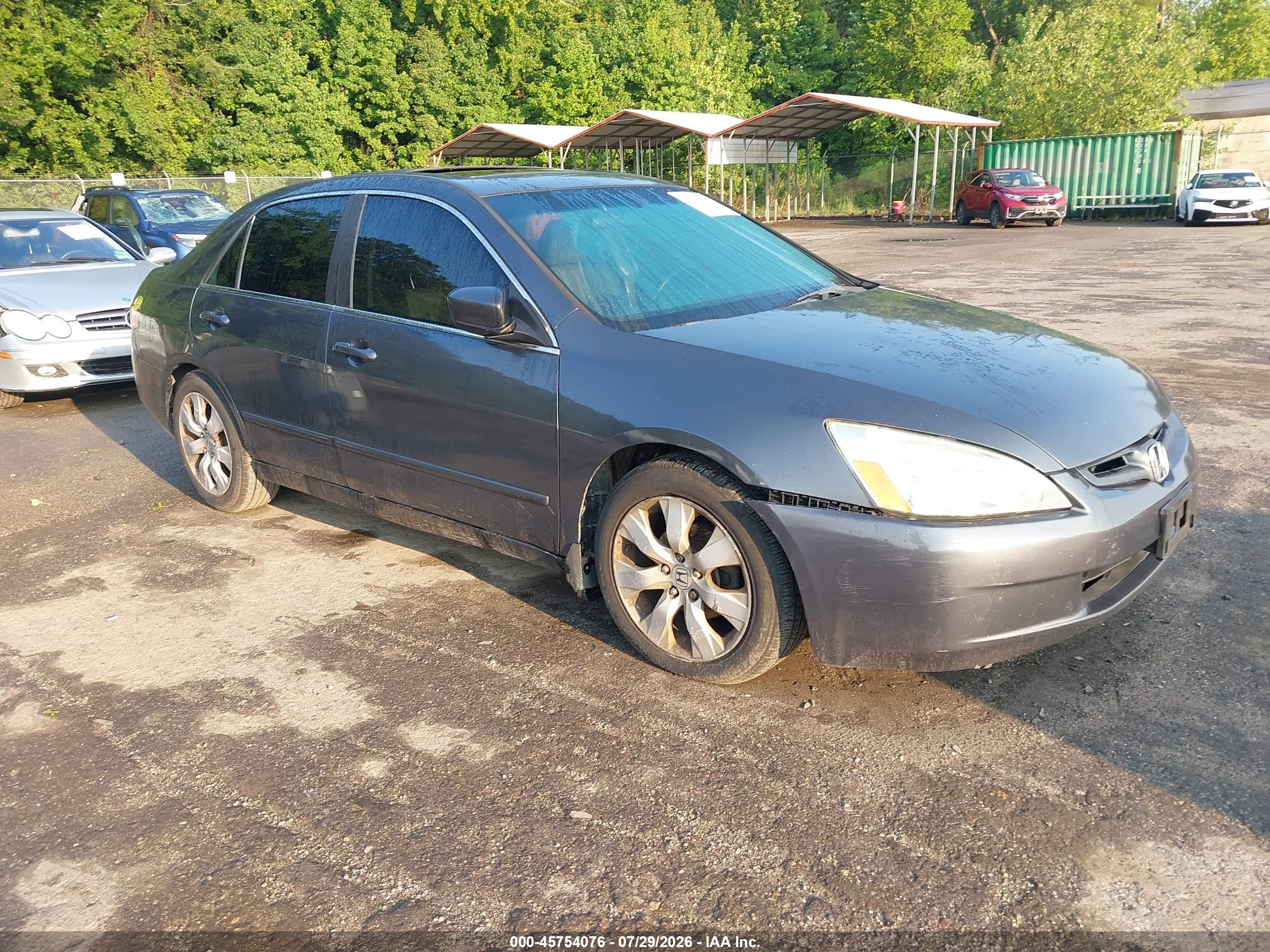 2004 Honda Accord 3.0 Ex Серый vin: 1HGCM66544A042289