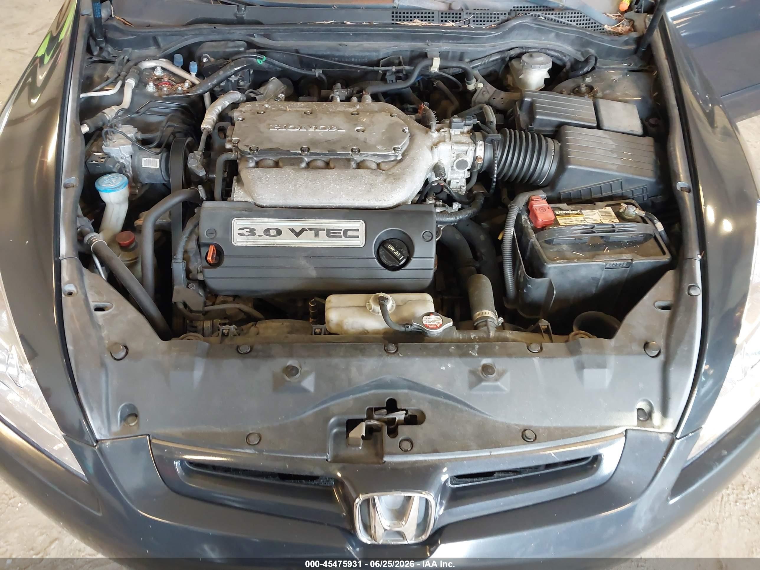 2004 Honda Accord 3.0 Ex Black vin: 1HGCM66544A086602