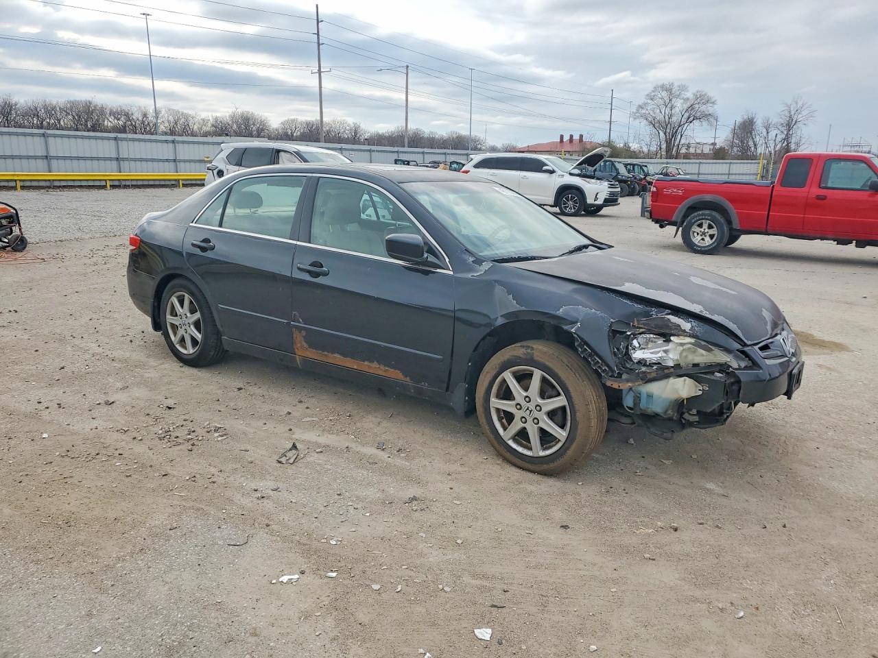 2004 Honda Accord Ex Black vin: 1HGCM66544A104046