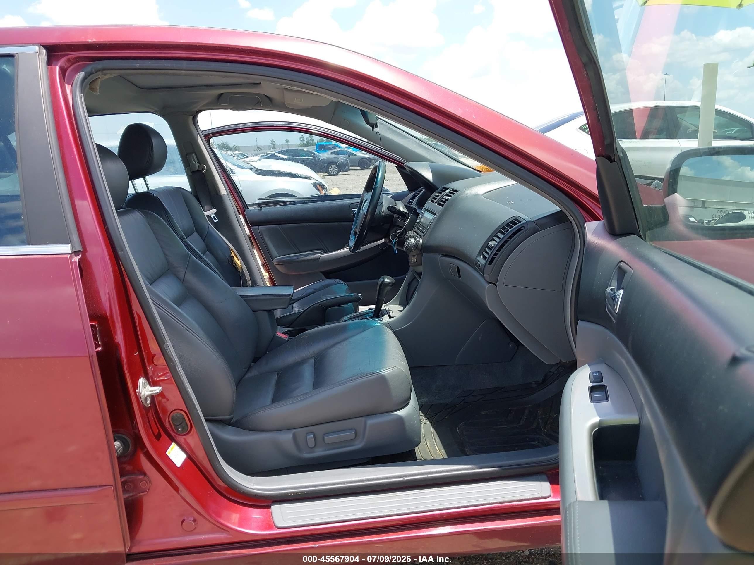 2005 Honda Accord 3.0 Ex Red vin: 1HGCM66545A019614