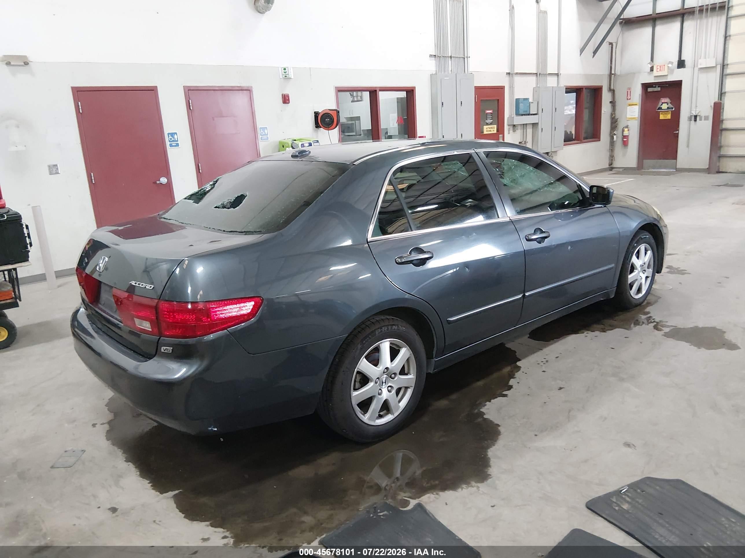 2005 Honda Accord 3.0 Ex Gray vin: 1HGCM66545A045081