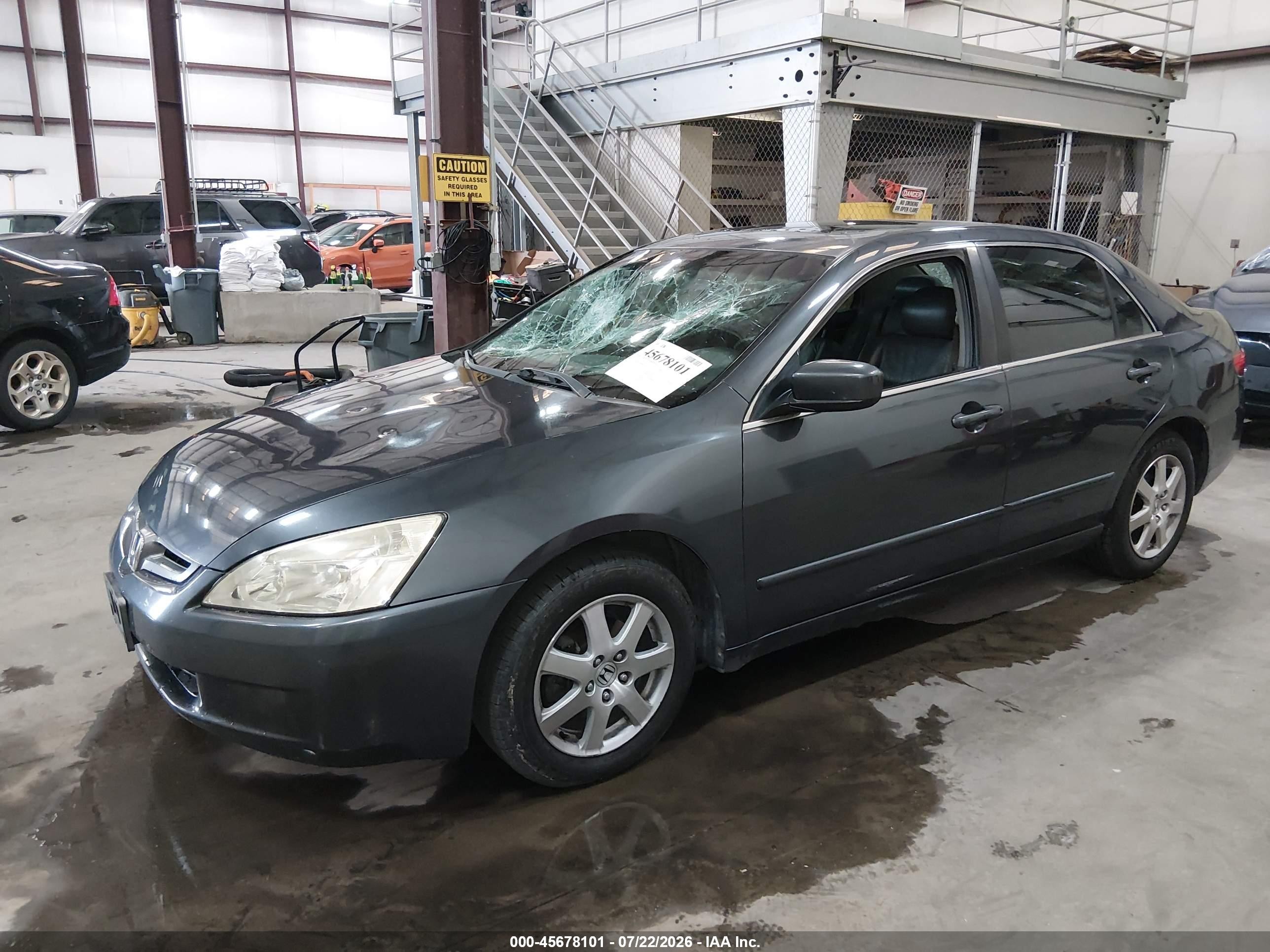 2005 Honda Accord 3.0 Ex Gray vin: 1HGCM66545A045081