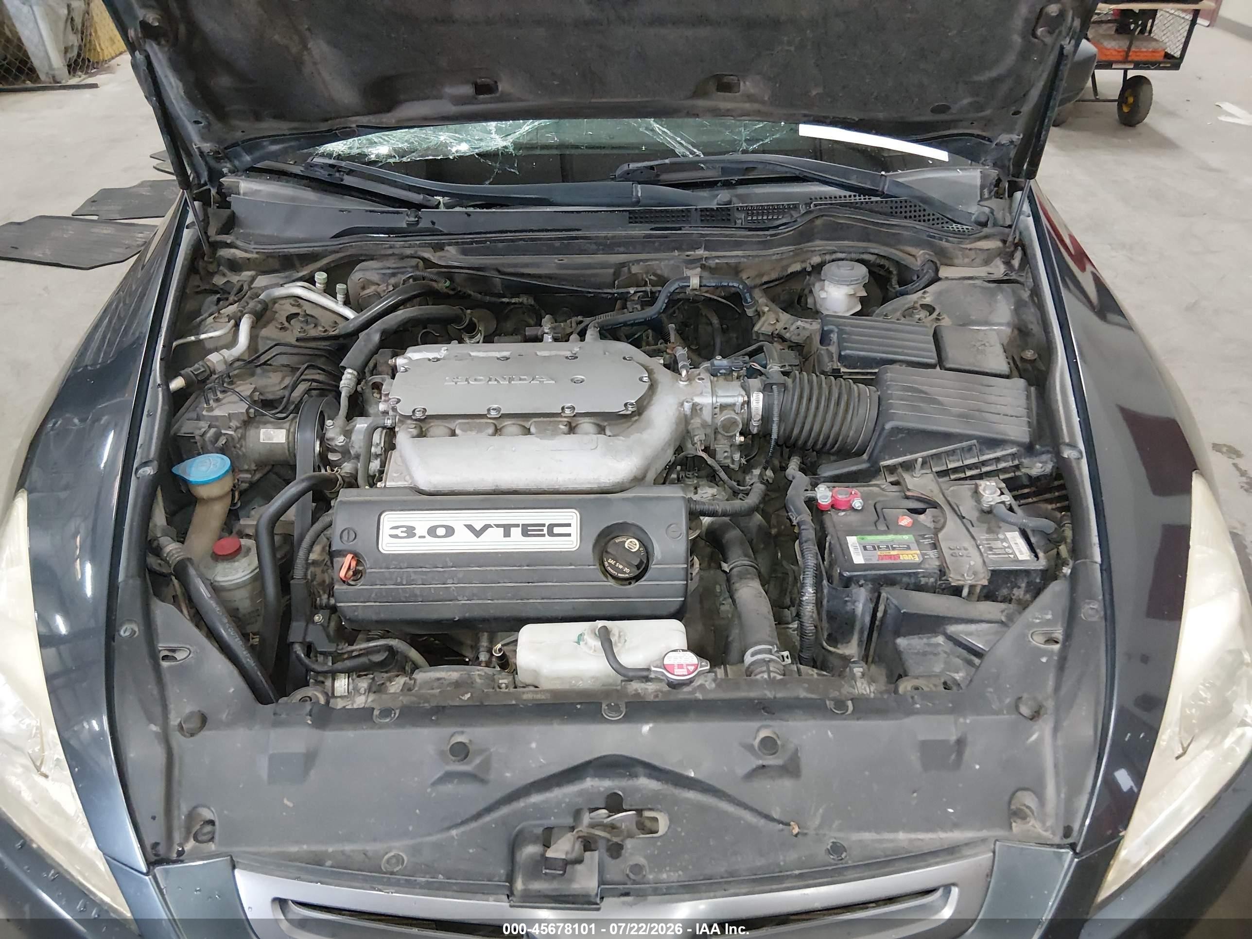2005 Honda Accord 3.0 Ex Gray vin: 1HGCM66545A045081