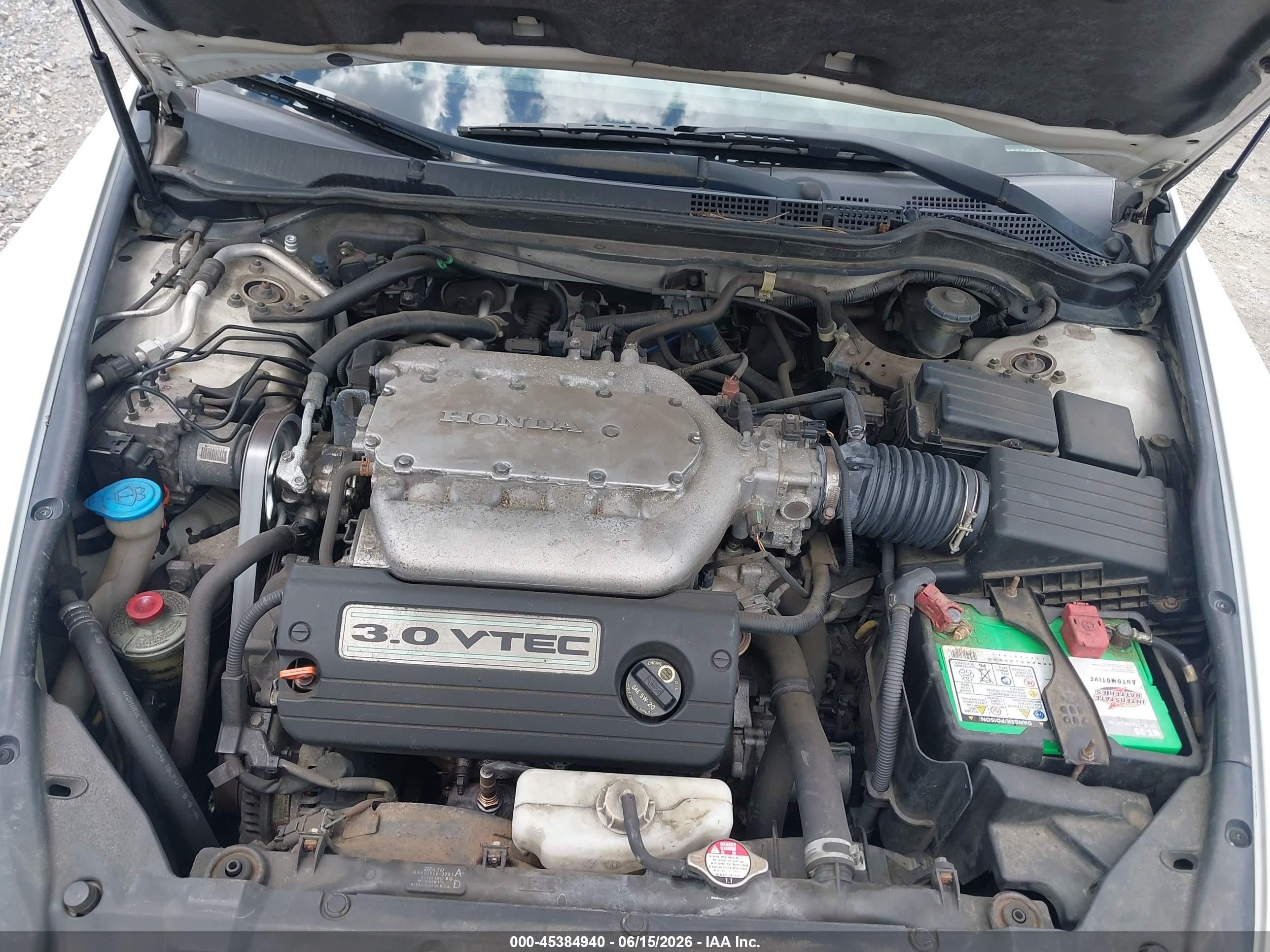 2005 Honda Accord 3.0 Ex White vin: 1HGCM66545A055156