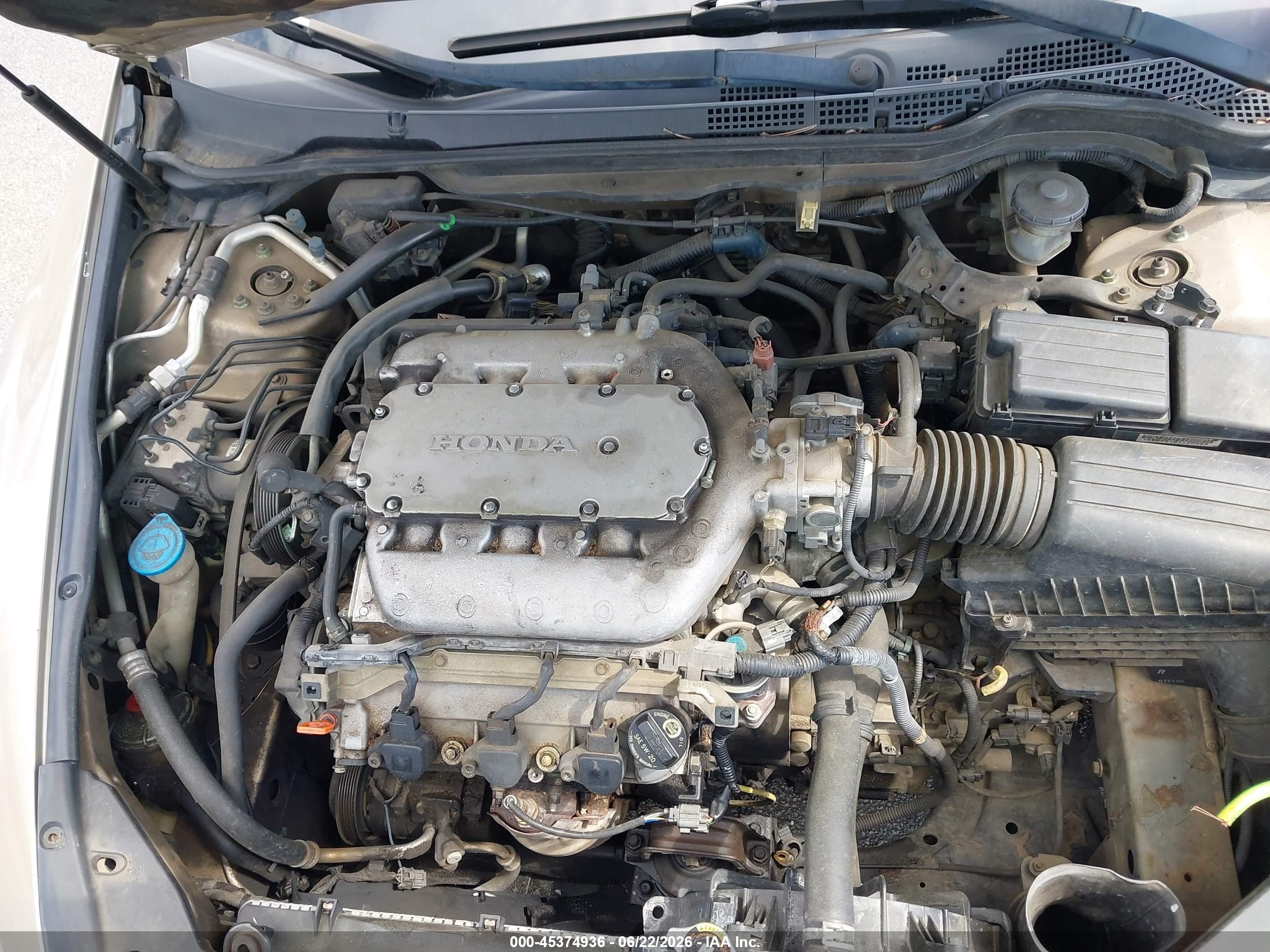 2006 Honda Accord 3.0 Ex Beige vin: 1HGCM66546A014673