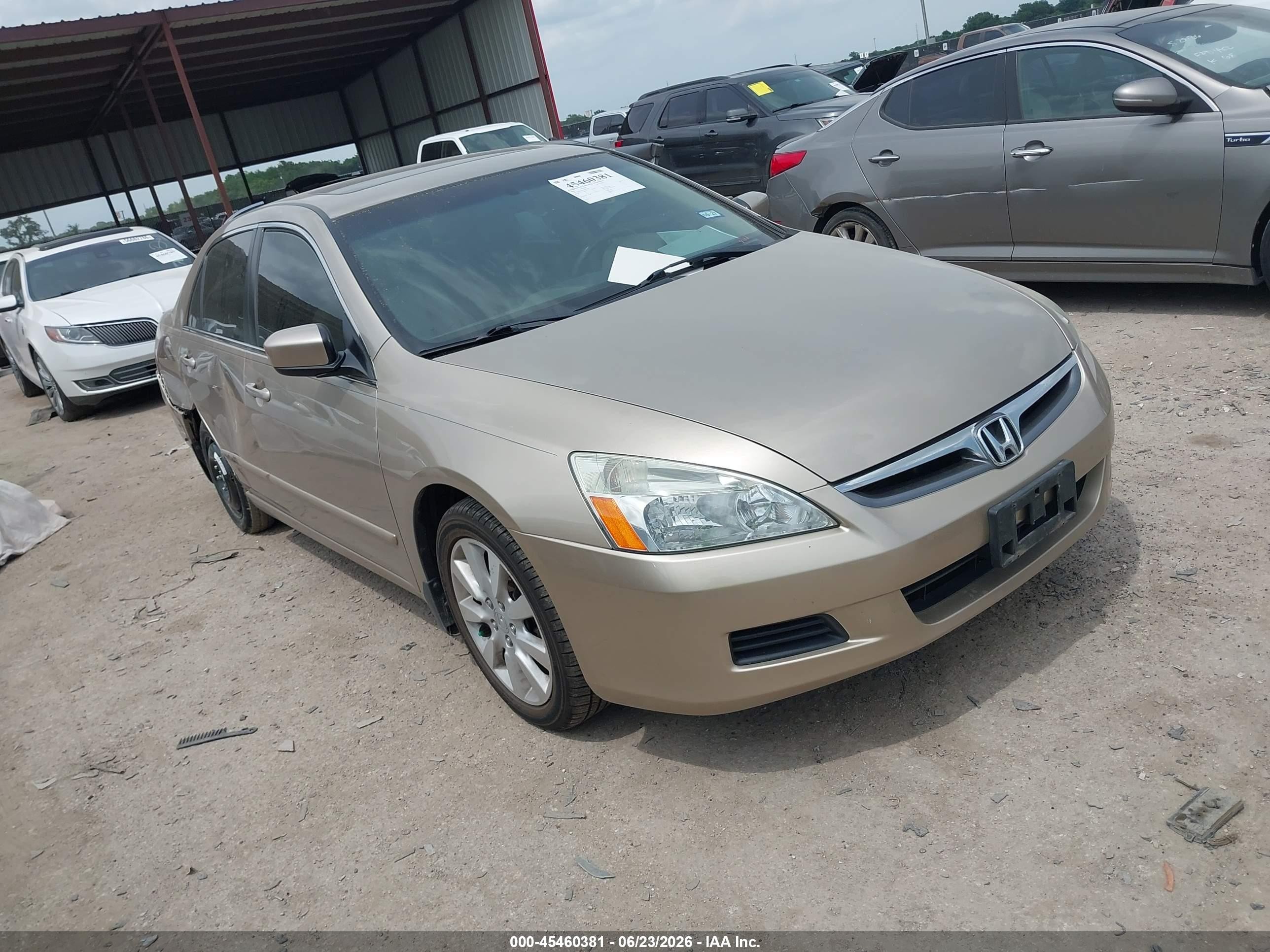 2006 Honda Accord 3.0 Ex Beige vin: 1HGCM66546A032459