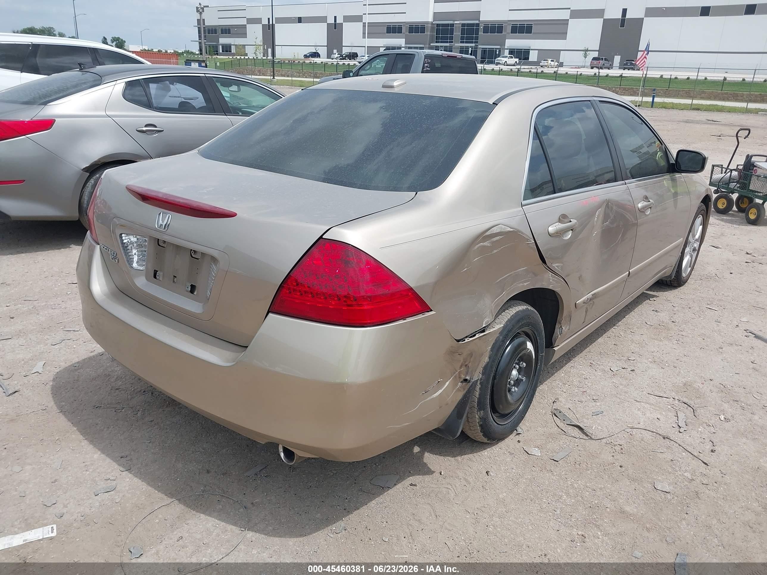 2006 Honda Accord 3.0 Ex Beige vin: 1HGCM66546A032459
