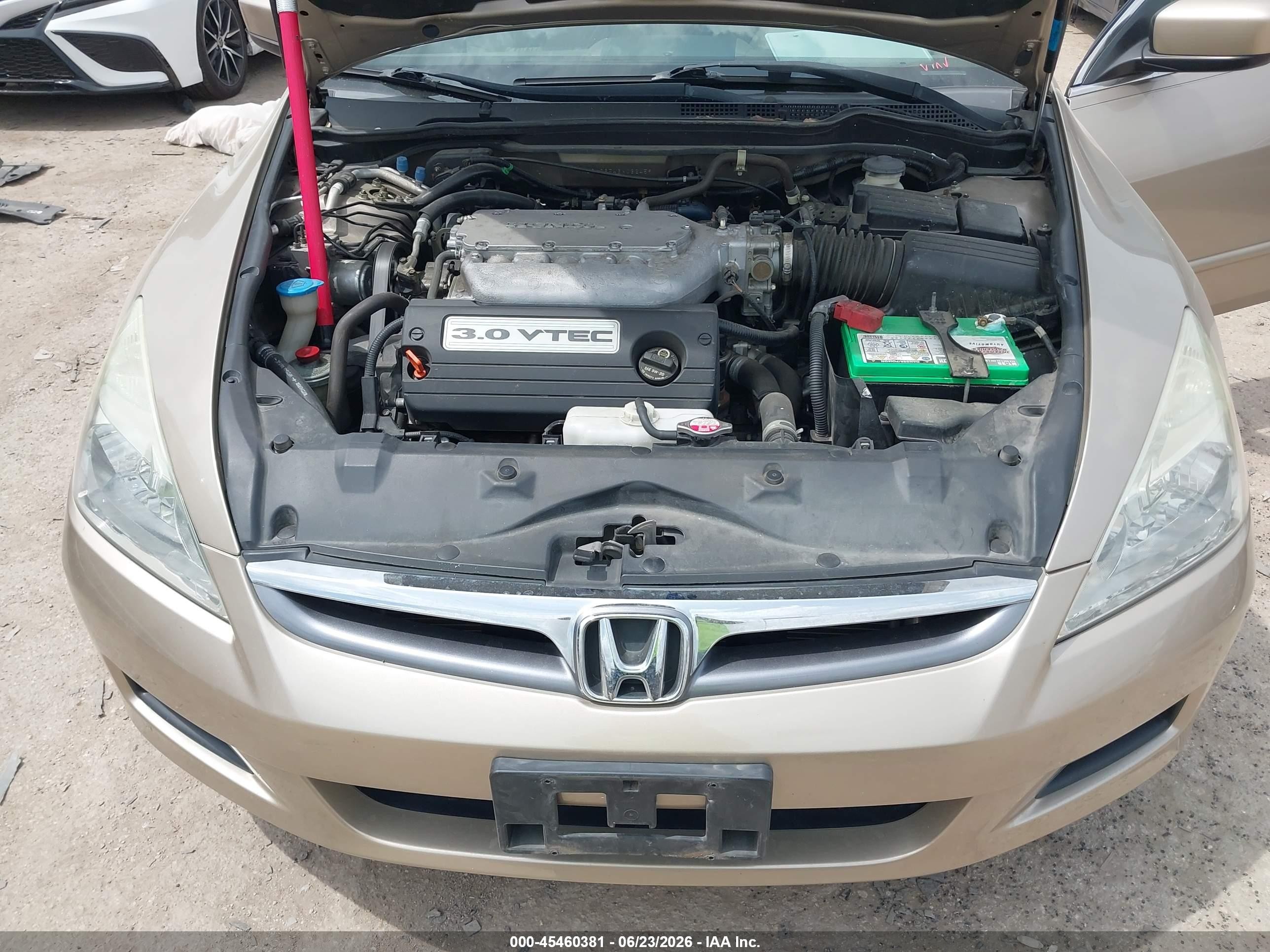 2006 Honda Accord 3.0 Ex Beige vin: 1HGCM66546A032459