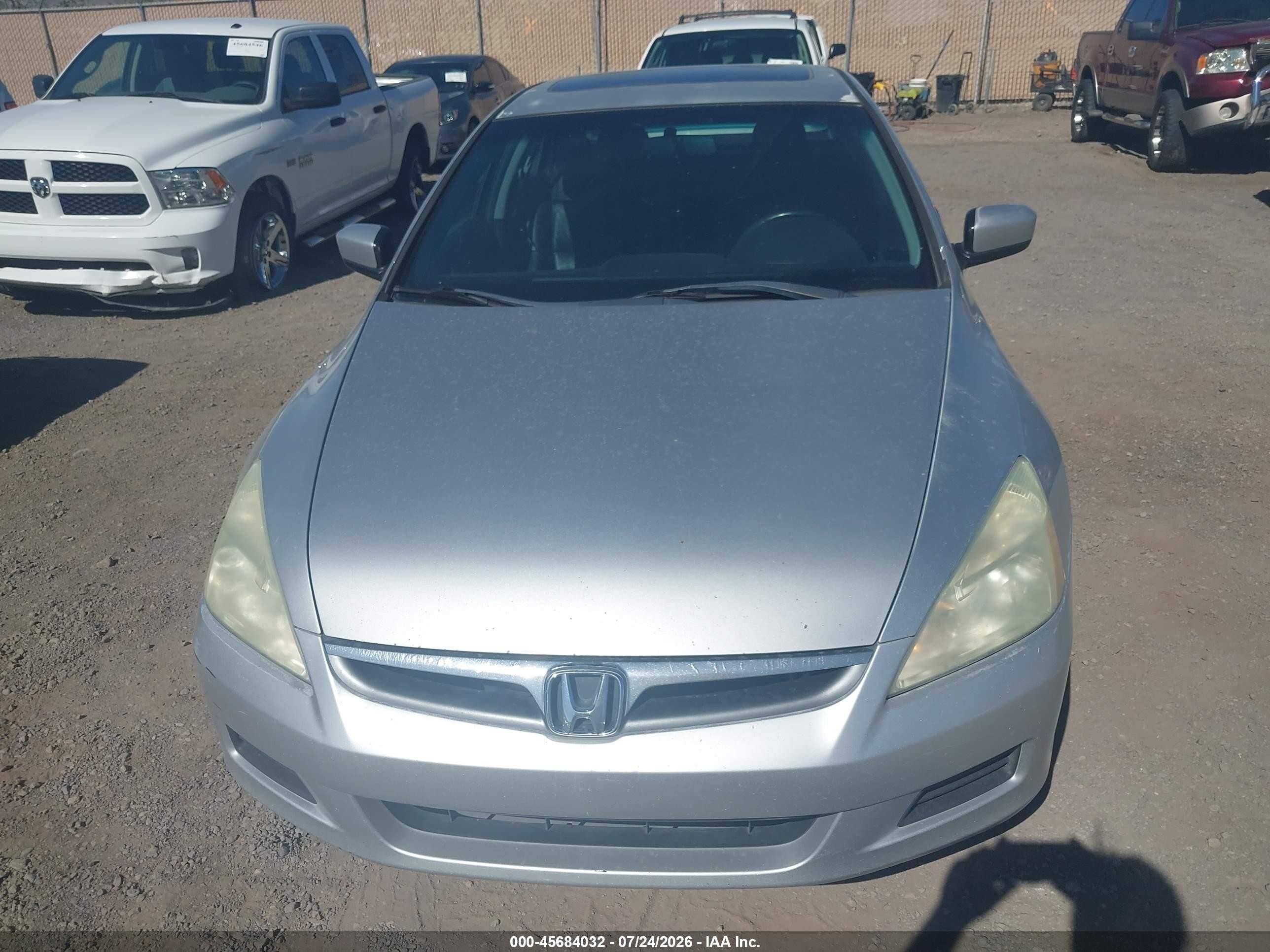 2006 Honda Accord 3.0 Ex Silver vin: 1HGCM66546A039671