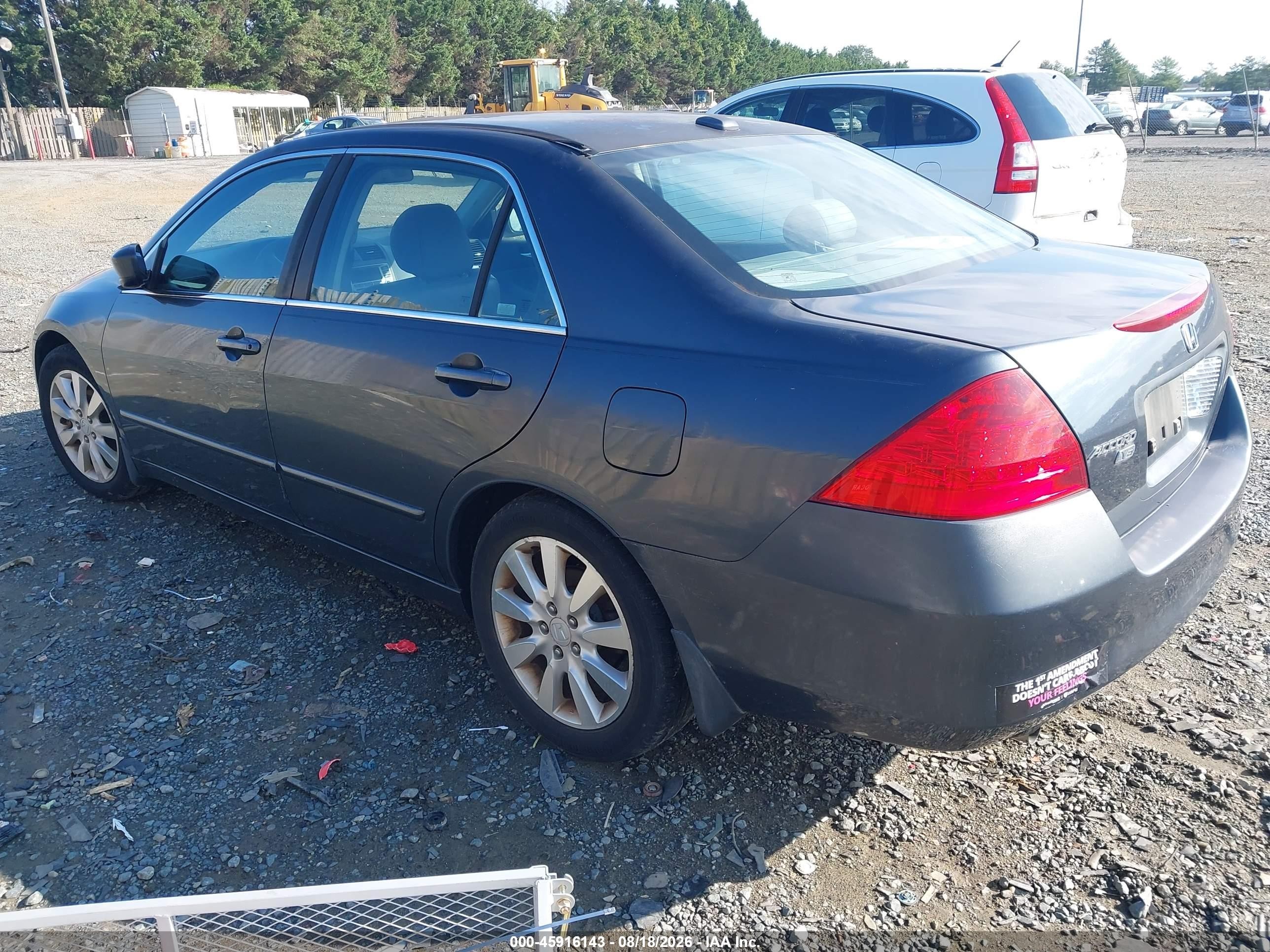 2006 Honda Accord 3.0 Ex Gray vin: 1HGCM66546A042103