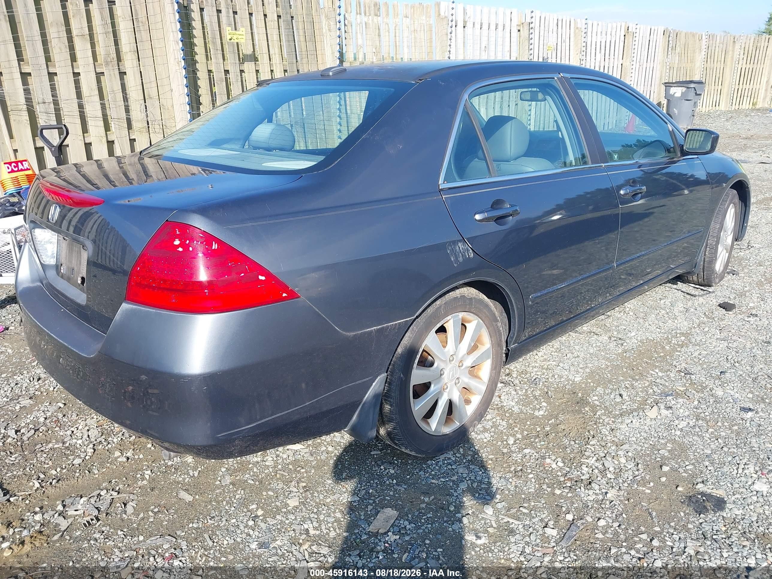 2006 Honda Accord 3.0 Ex Gray vin: 1HGCM66546A042103
