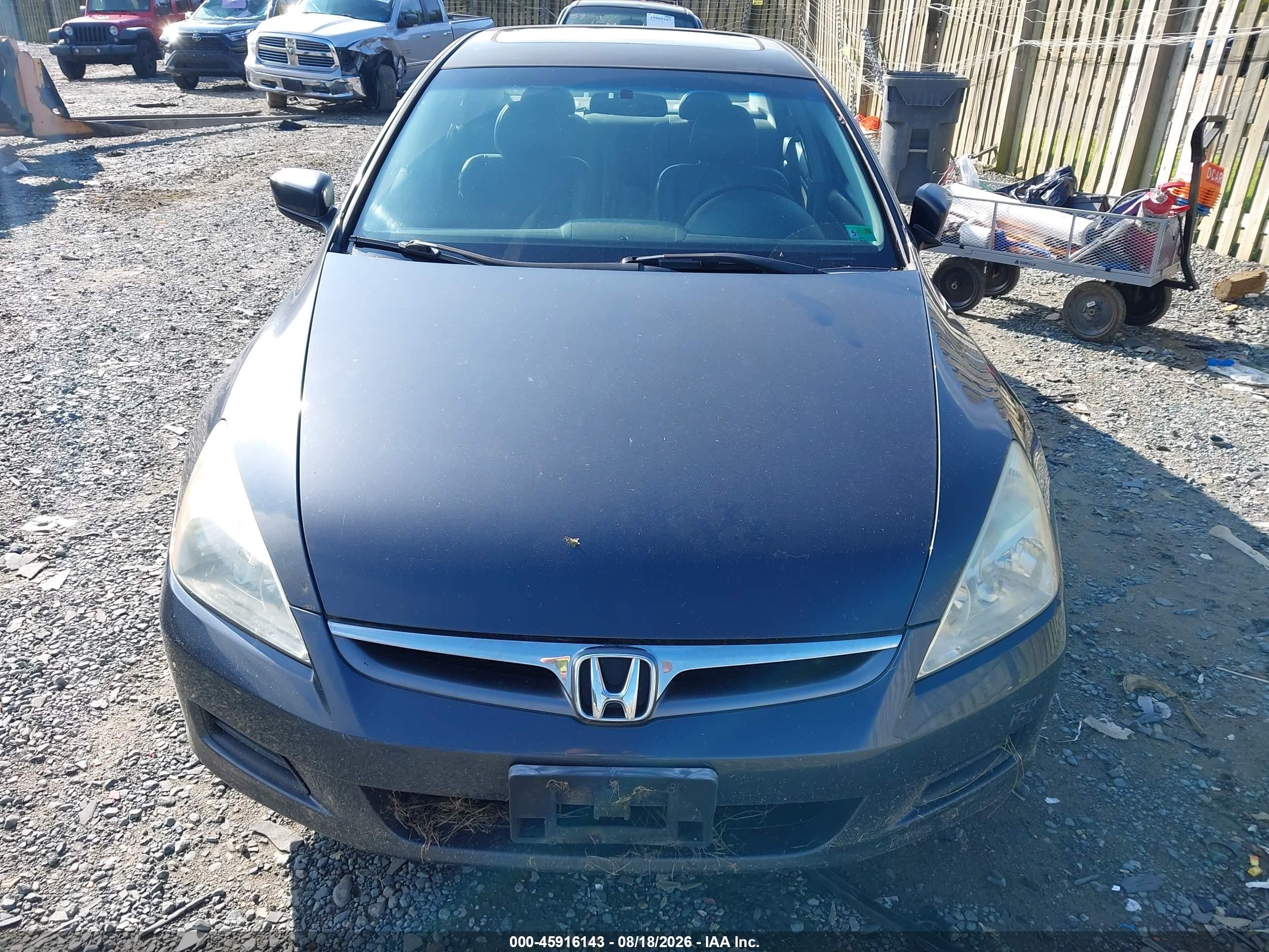2006 Honda Accord 3.0 Ex Gray vin: 1HGCM66546A042103