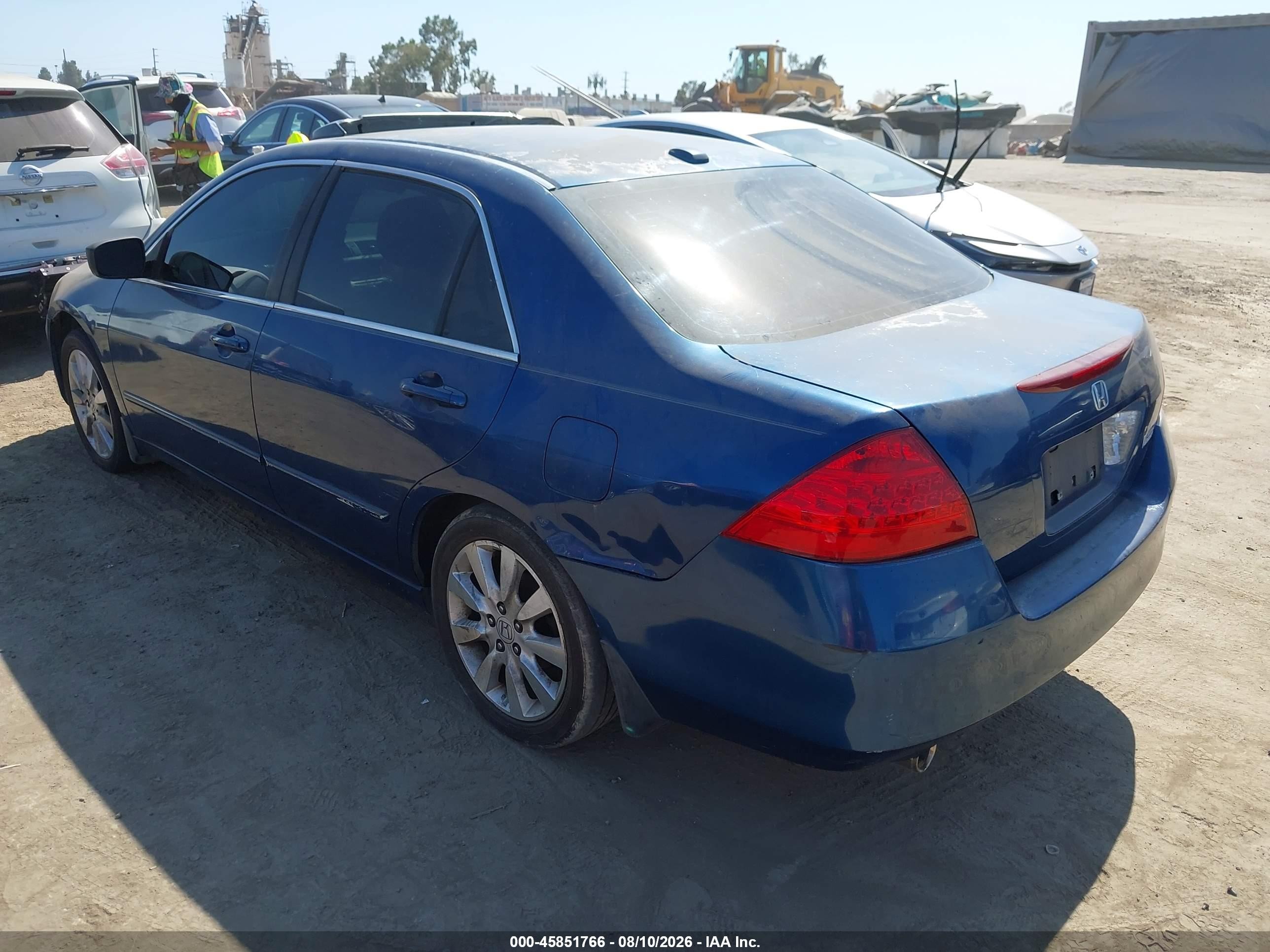 2006 Honda Accord 3.0 Ex Blue vin: 1HGCM66546A044725