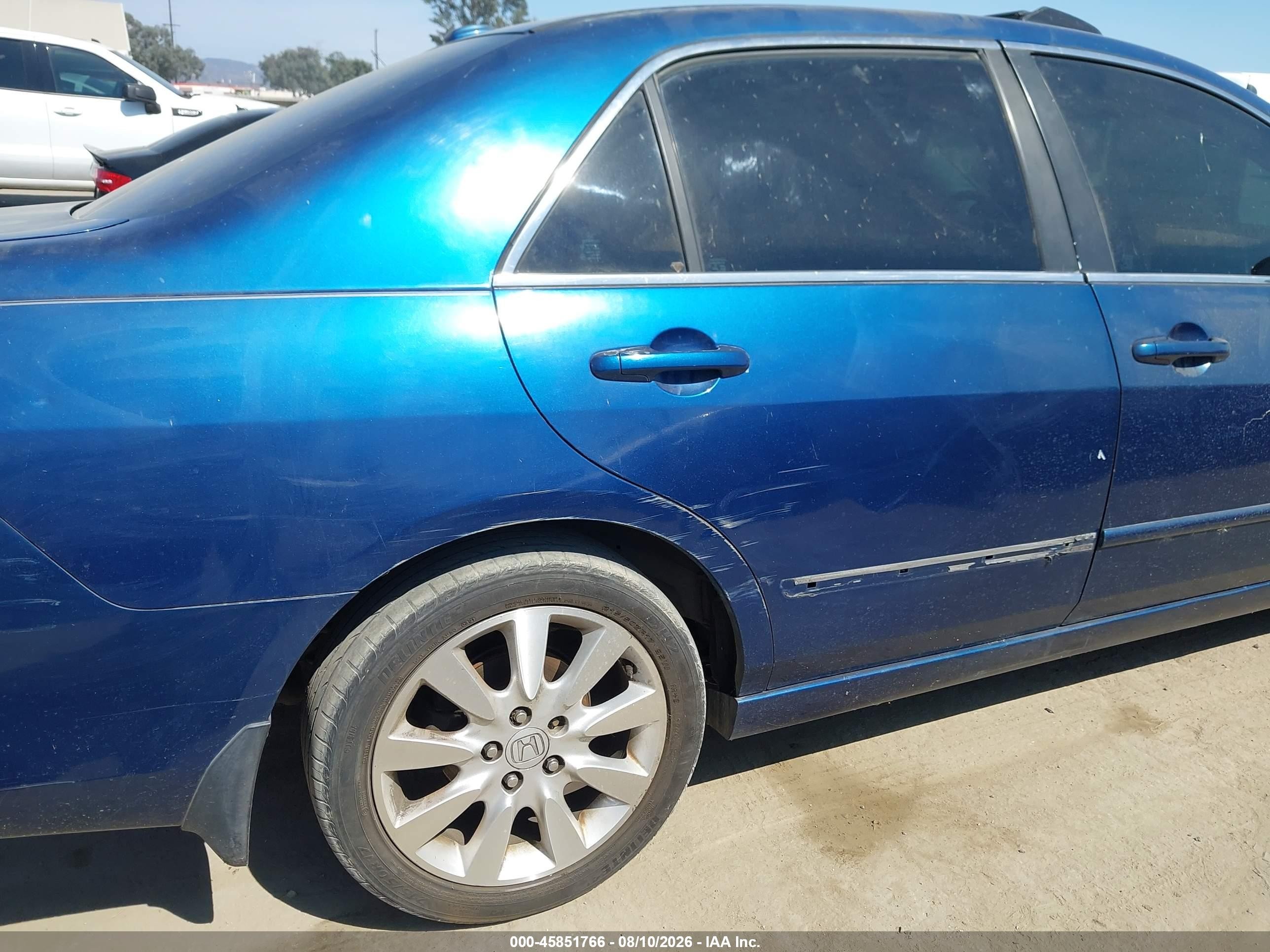 2006 Honda Accord 3.0 Ex Blue vin: 1HGCM66546A044725