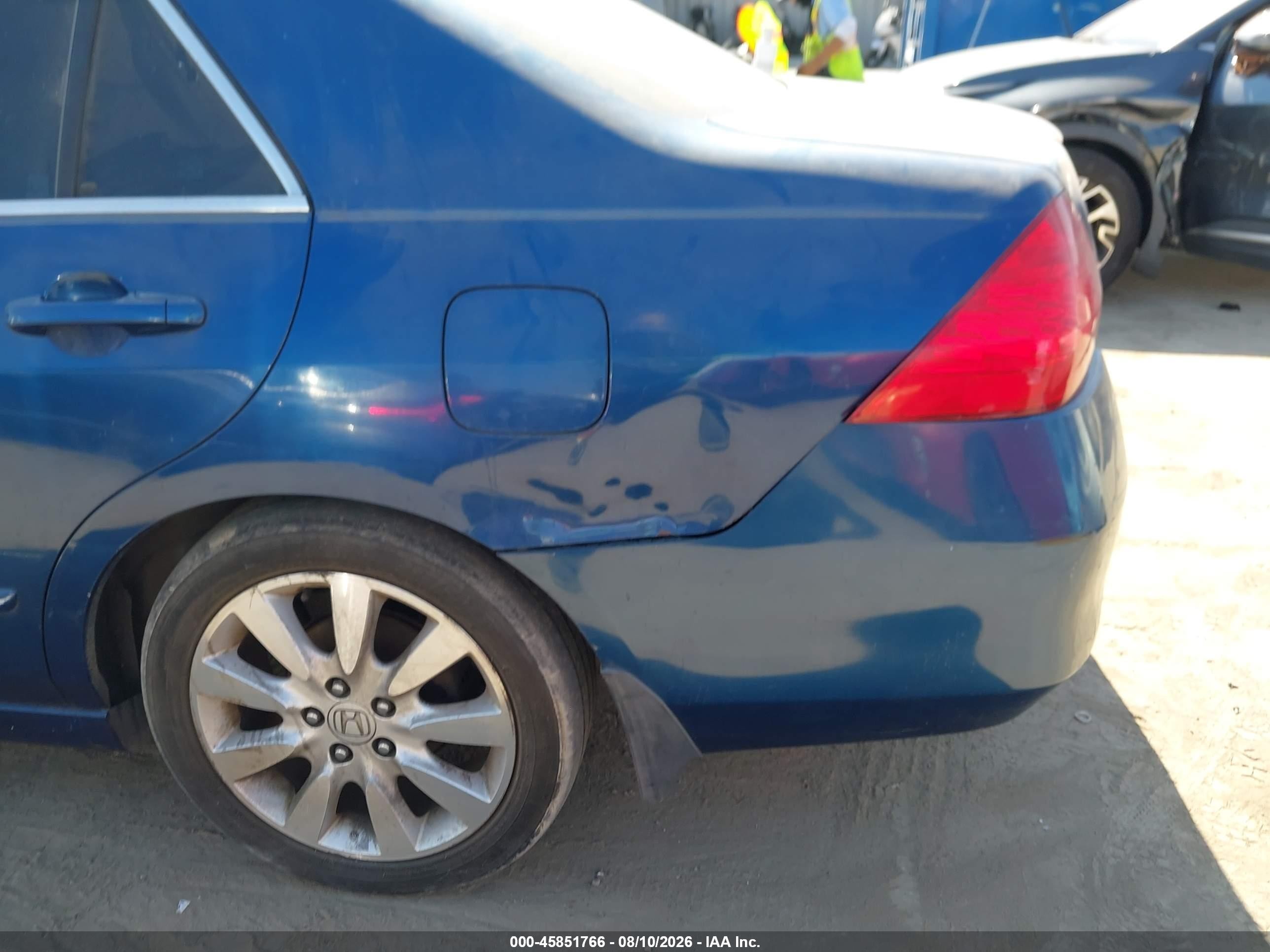 2006 Honda Accord 3.0 Ex Blue vin: 1HGCM66546A044725