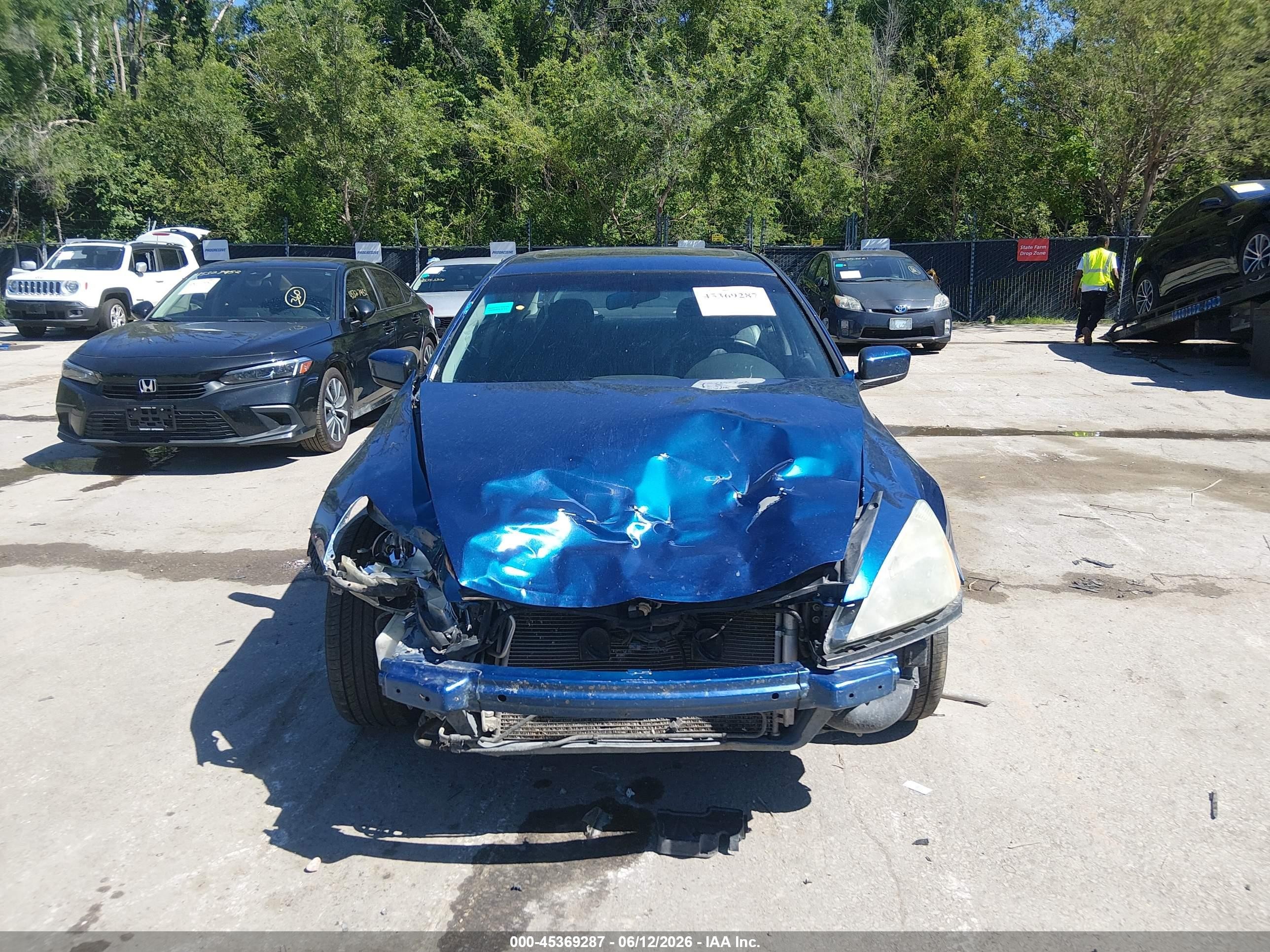 2006 Honda Accord 3.0 Ex Blue vin: 1HGCM66546A052579