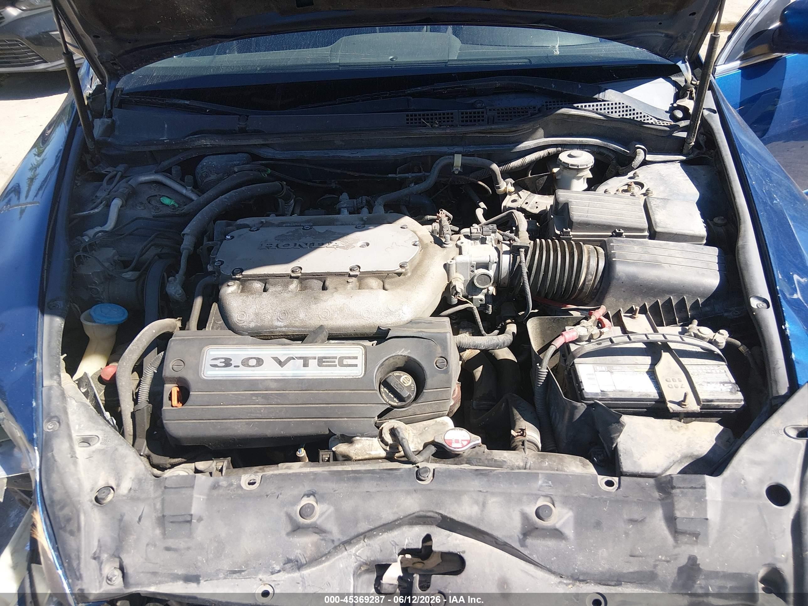 2006 Honda Accord 3.0 Ex Blue vin: 1HGCM66546A052579
