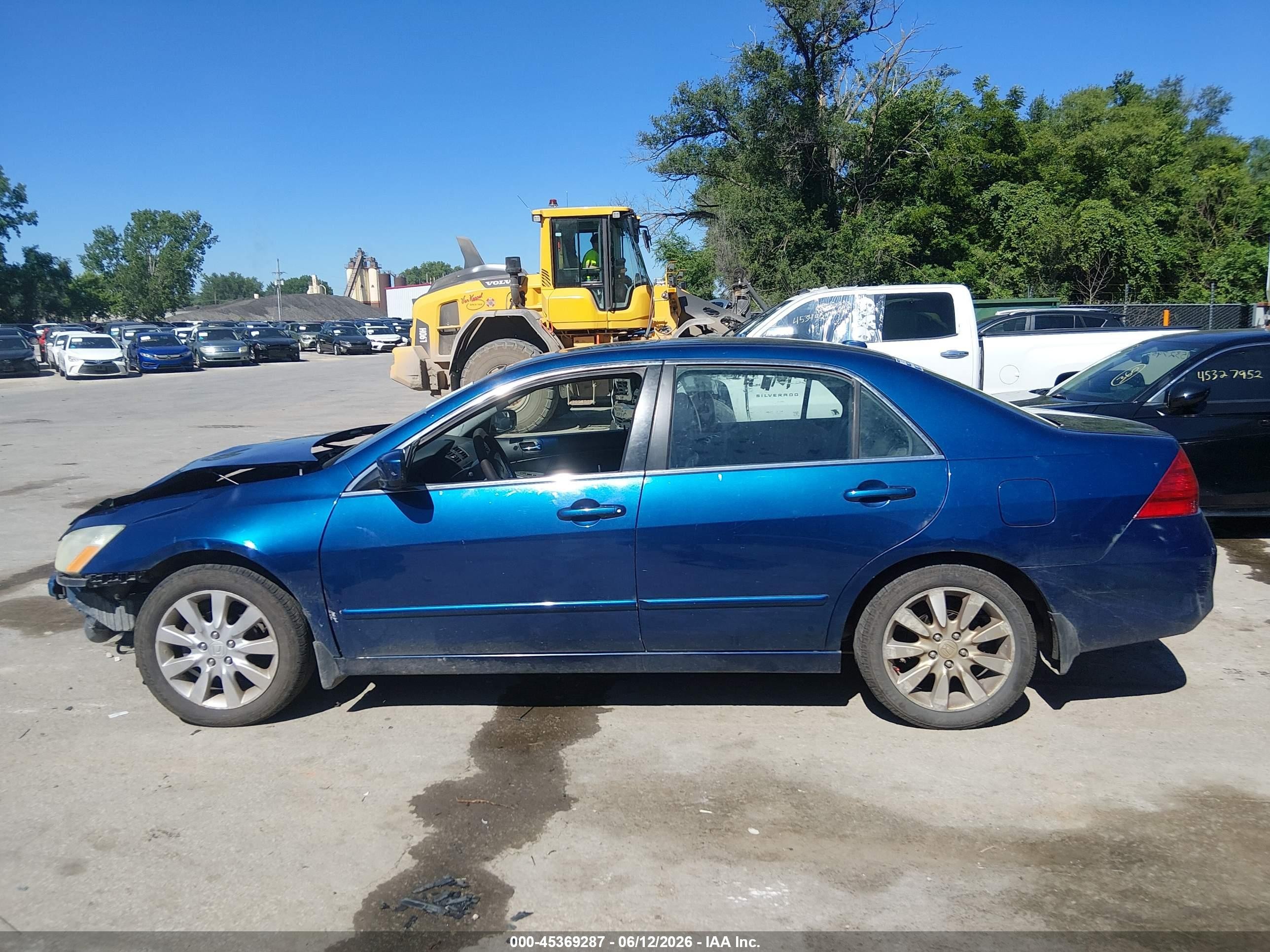 2006 Honda Accord 3.0 Ex Blue vin: 1HGCM66546A052579