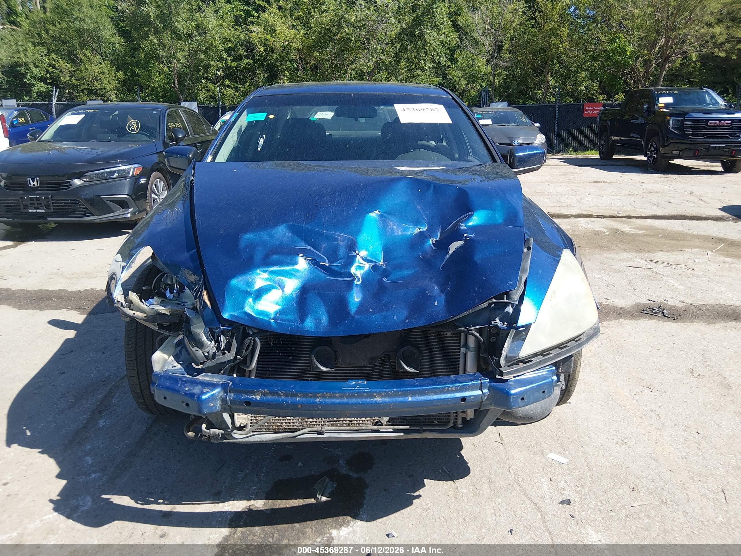 2006 Honda Accord 3.0 Ex Blue vin: 1HGCM66546A052579