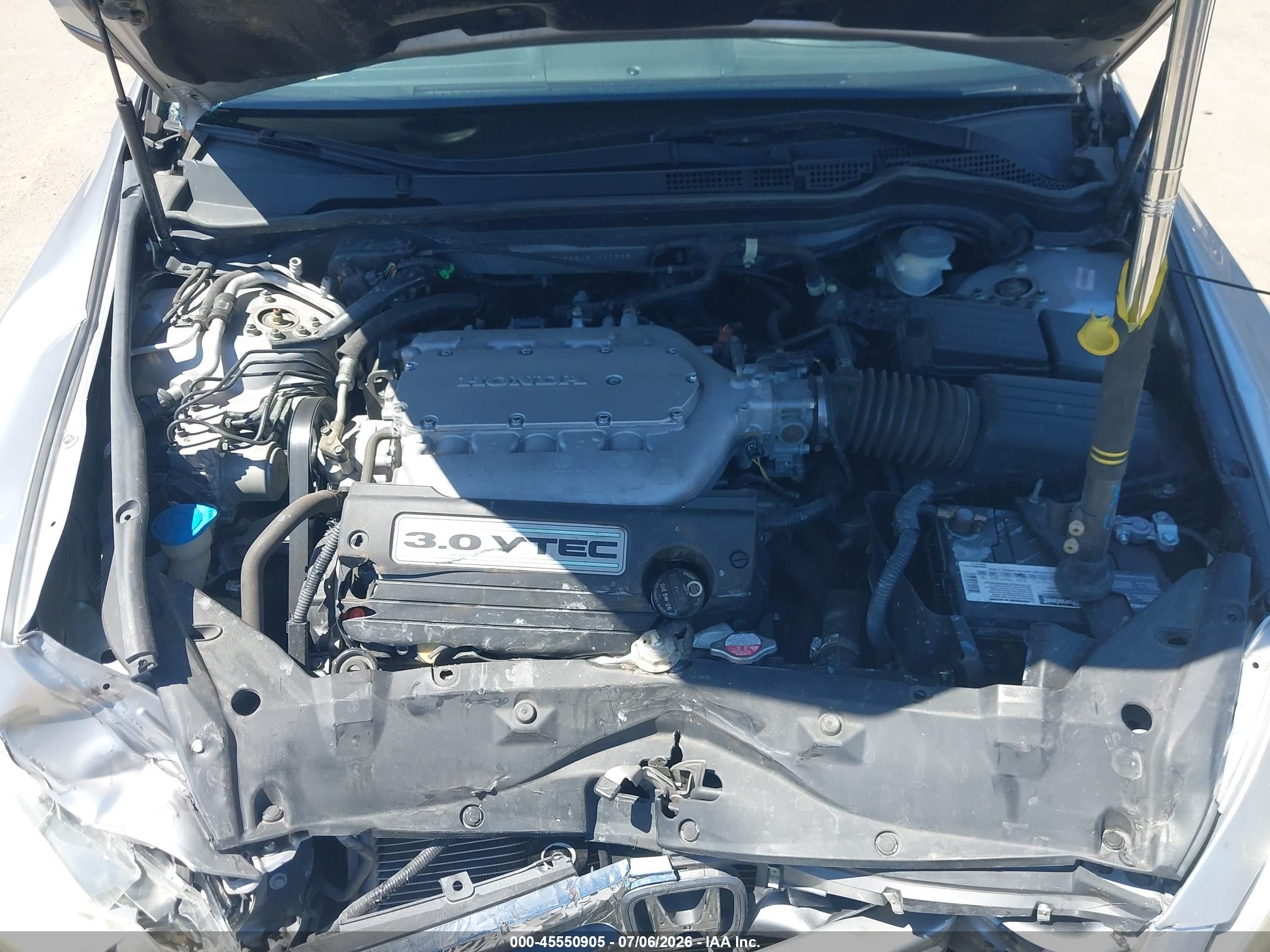 2006 Honda Accord 3.0 Ex Silver vin: 1HGCM66546A067633