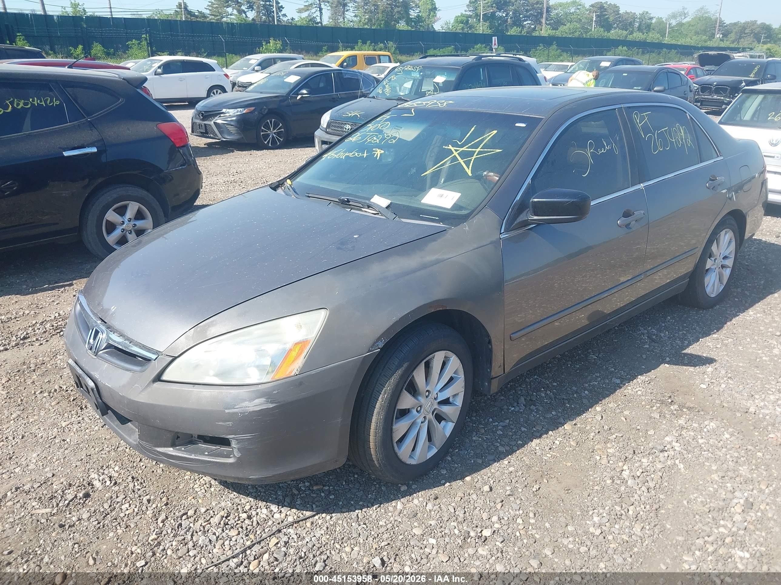 2006 Honda Accord 3.0 Ex Gray vin: 1HGCM66546A069978