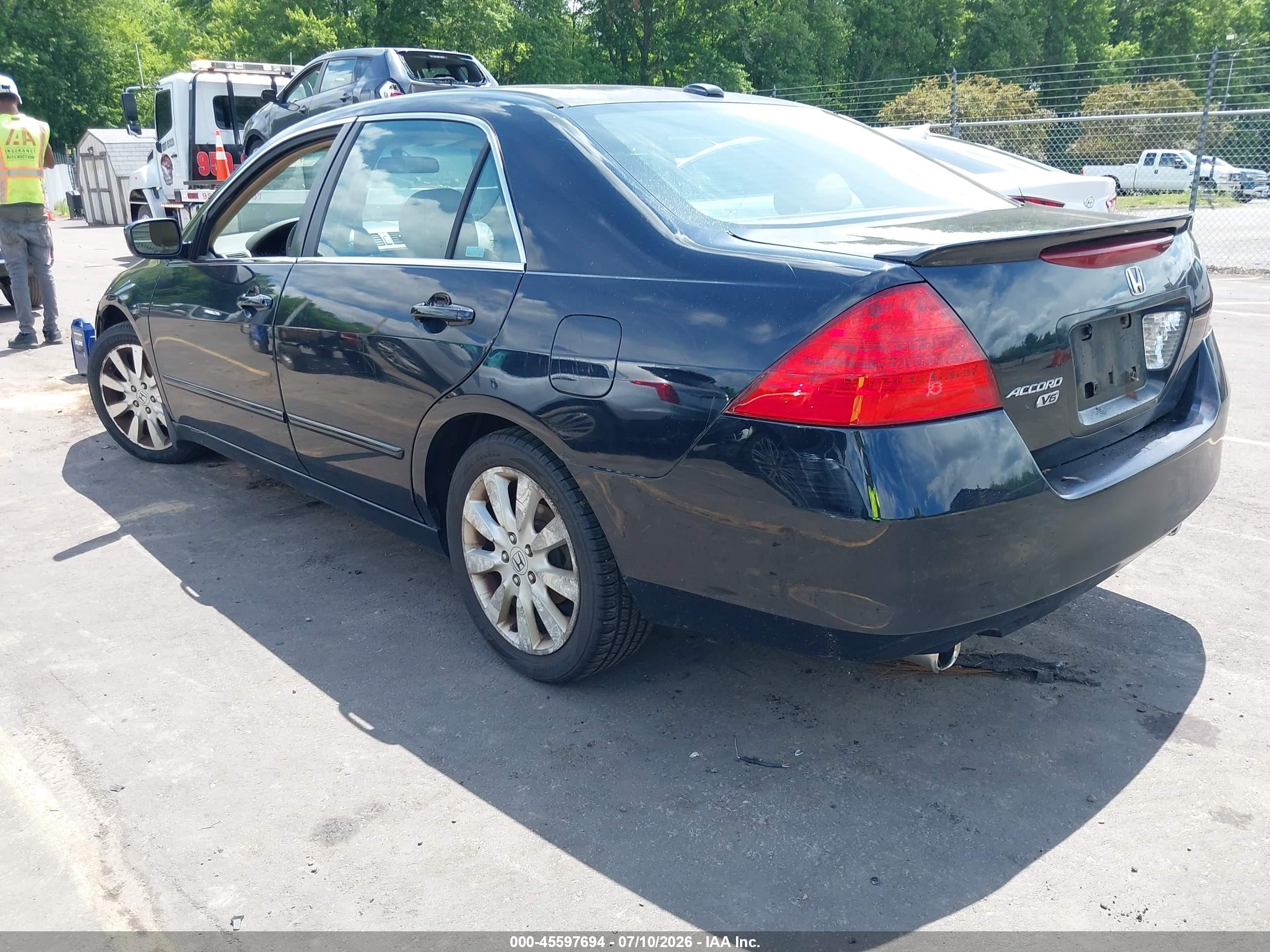 2007 Honda Accord 3.0 Ex Black vin: 1HGCM66547A006364
