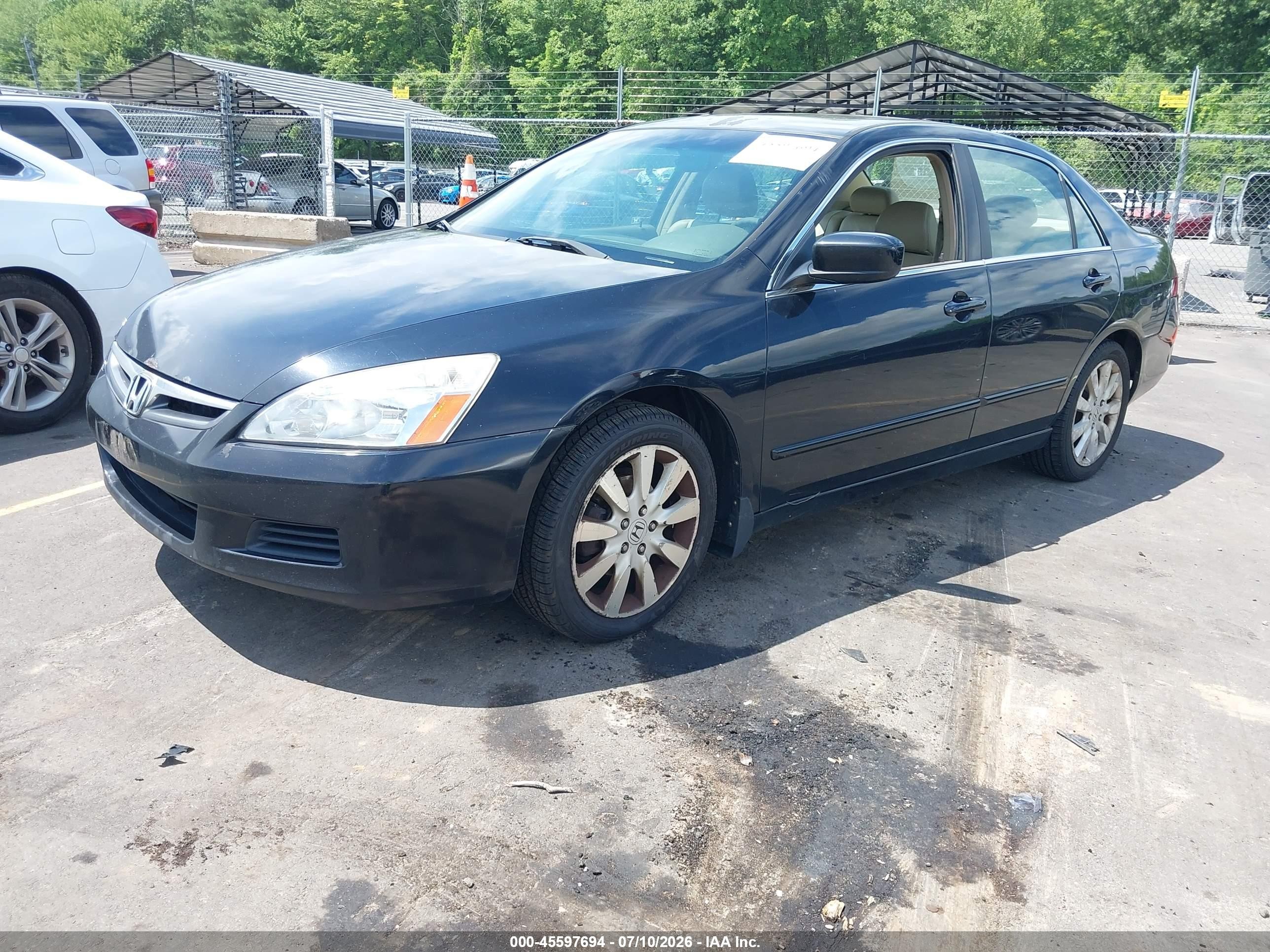 2007 Honda Accord 3.0 Ex Black vin: 1HGCM66547A006364