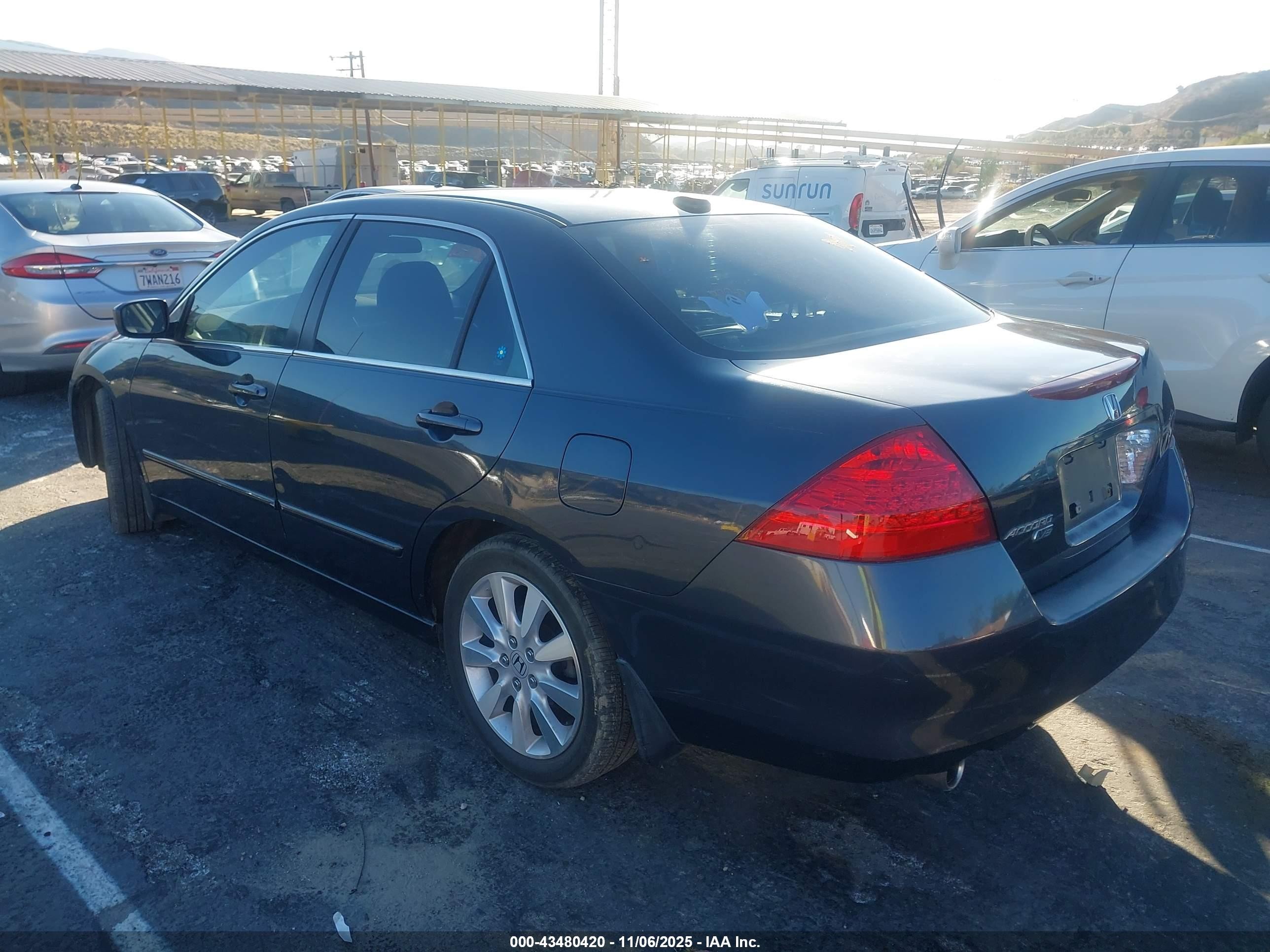 2007 Honda Accord 3.0 Ex Gray vin: 1HGCM66547A023357