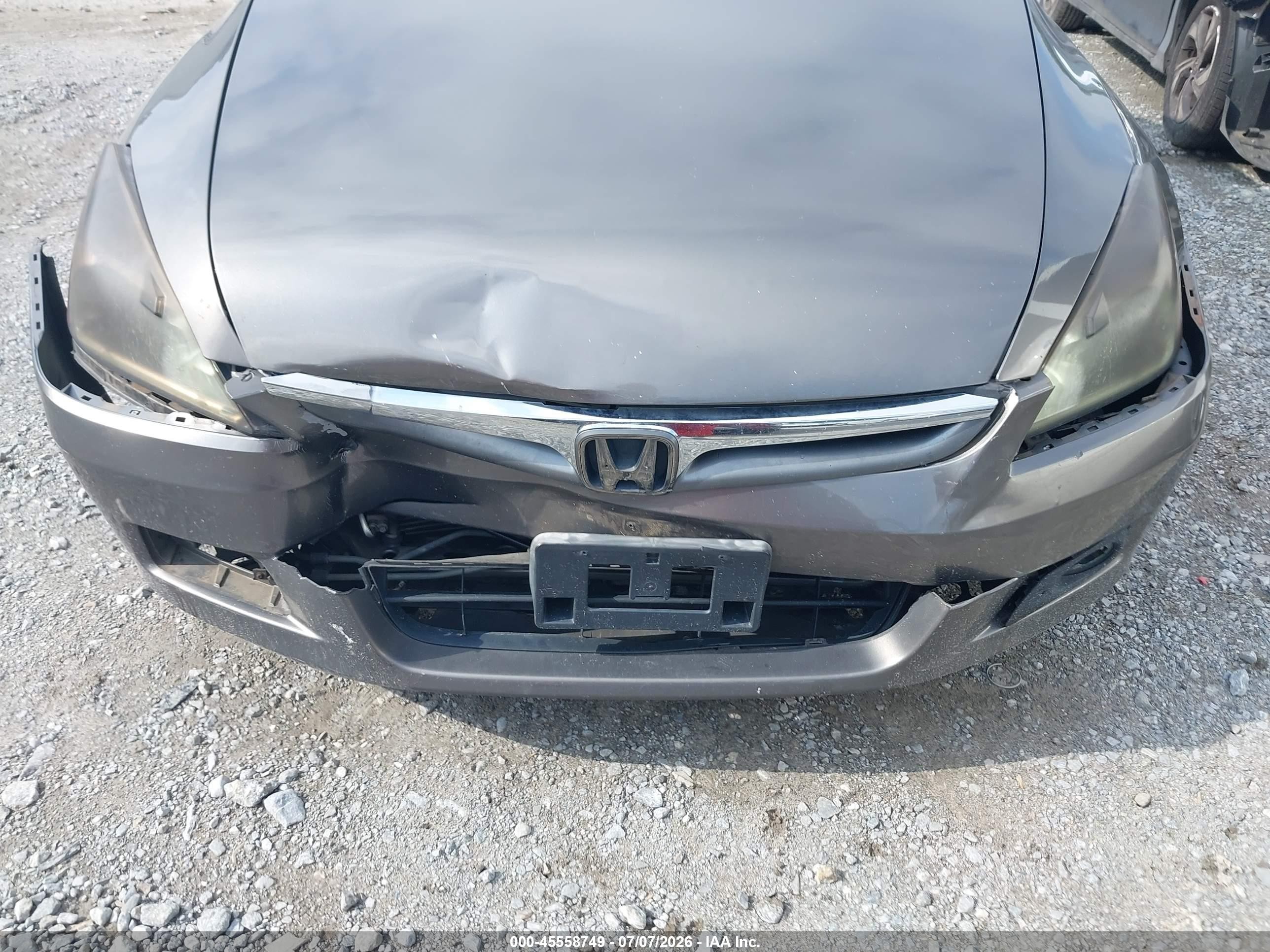2007 Honda Accord 3.0 Ex Gray vin: 1HGCM66547A046394