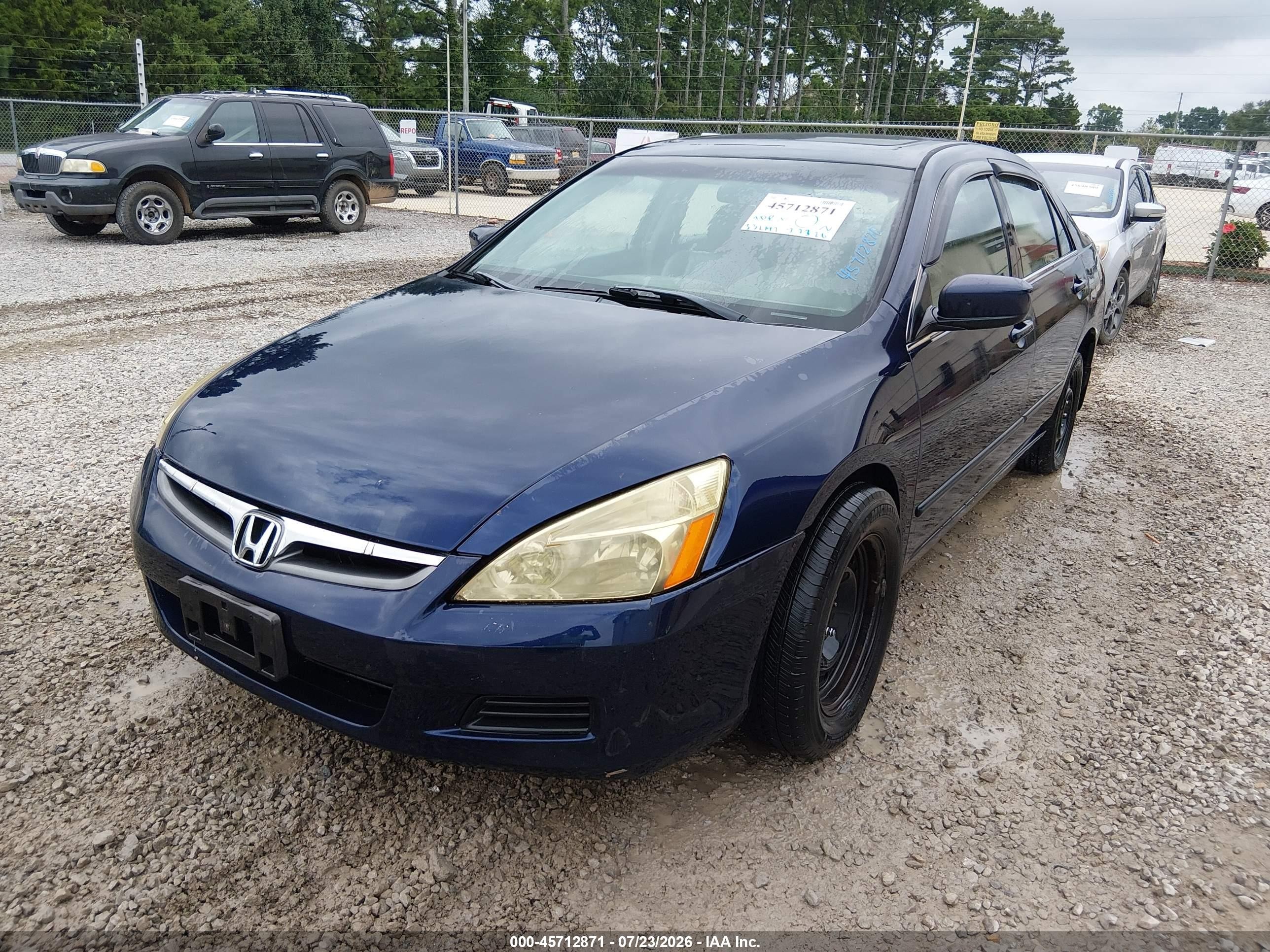 2007 Honda Accord 3.0 Ex Blue vin: 1HGCM66547A055094
