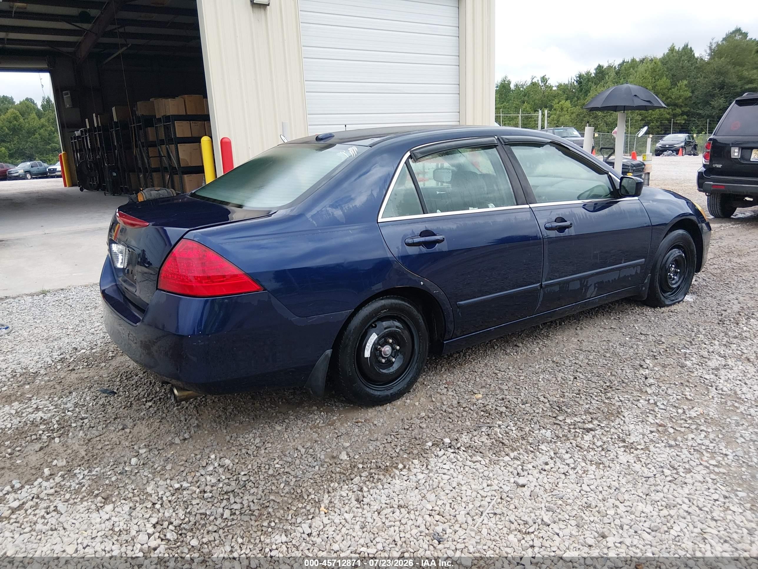 2007 Honda Accord 3.0 Ex Blue vin: 1HGCM66547A055094