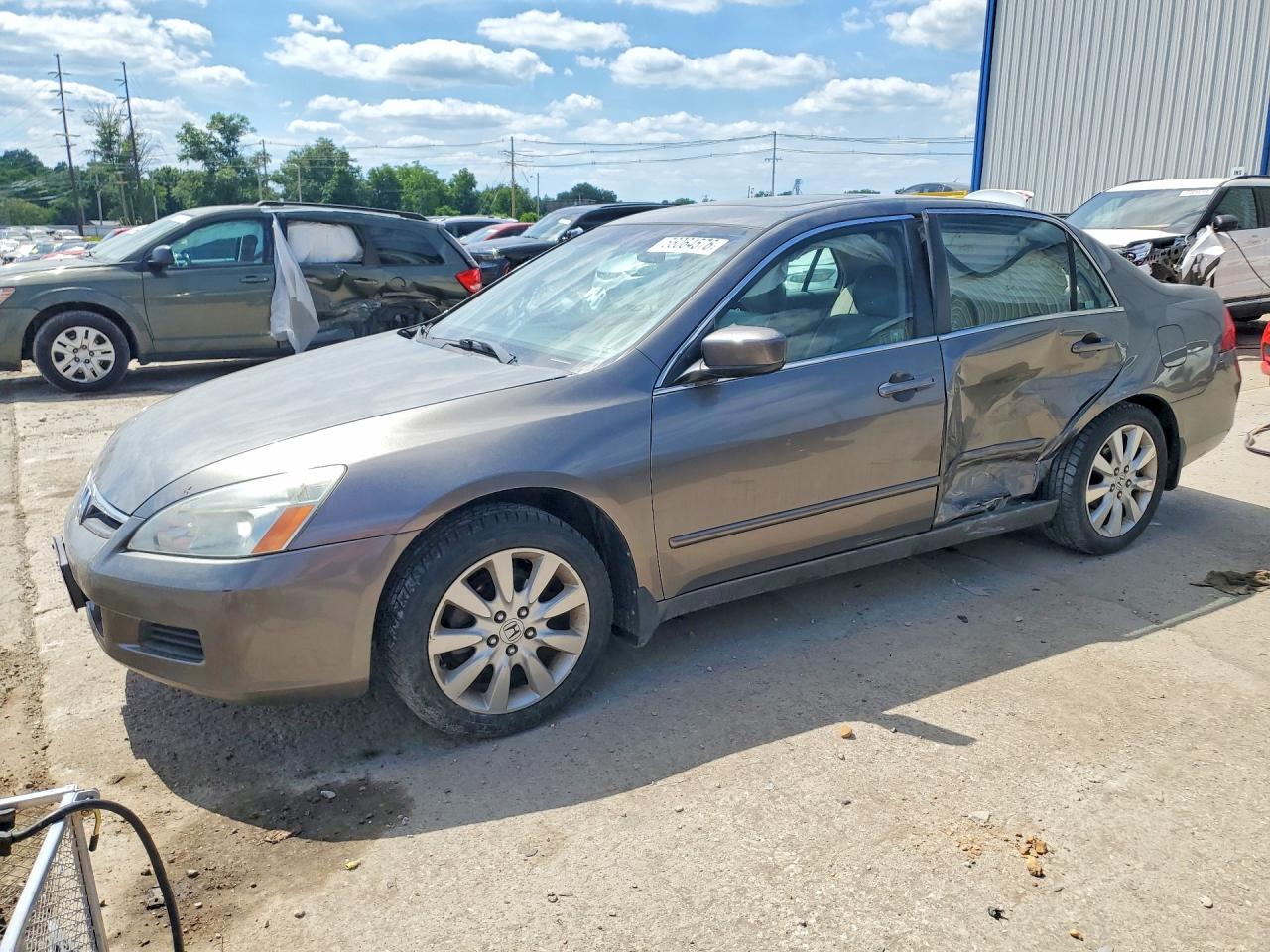 2007 Honda Accord Ex Серый vin: 1HGCM66547A081629