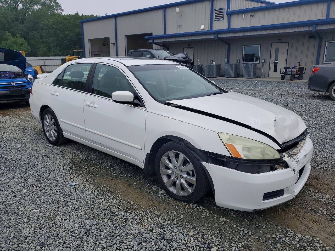 2007 Honda Accord Ex Белый vin: 1HGCM66547A081677