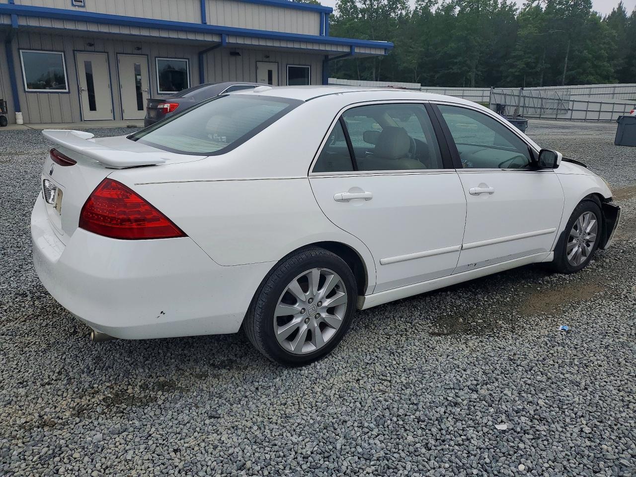 2007 Honda Accord Ex Белый vin: 1HGCM66547A081677