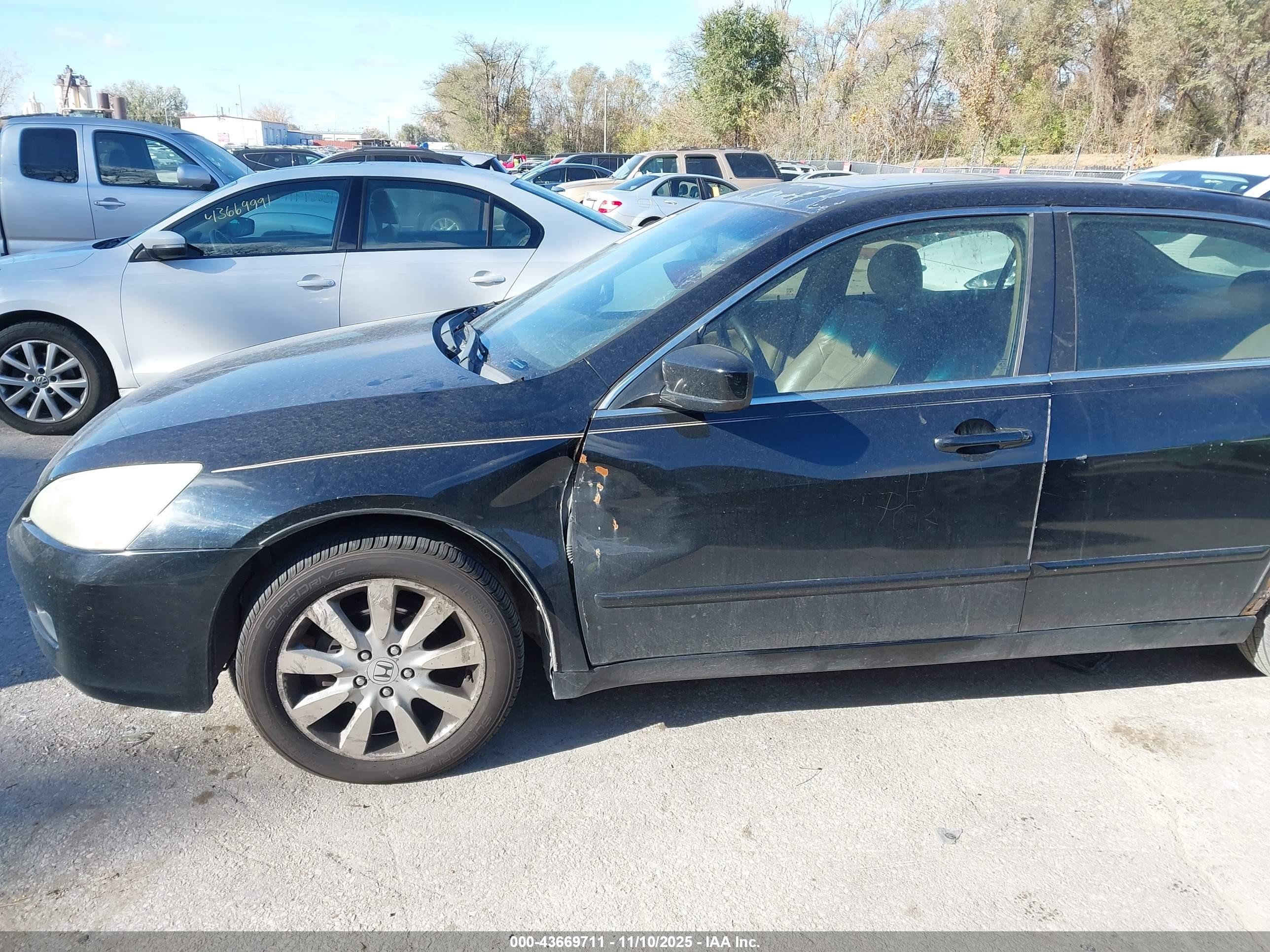 2007 Honda Accord 3.0 Ex Black vin: 1HGCM66547A083462