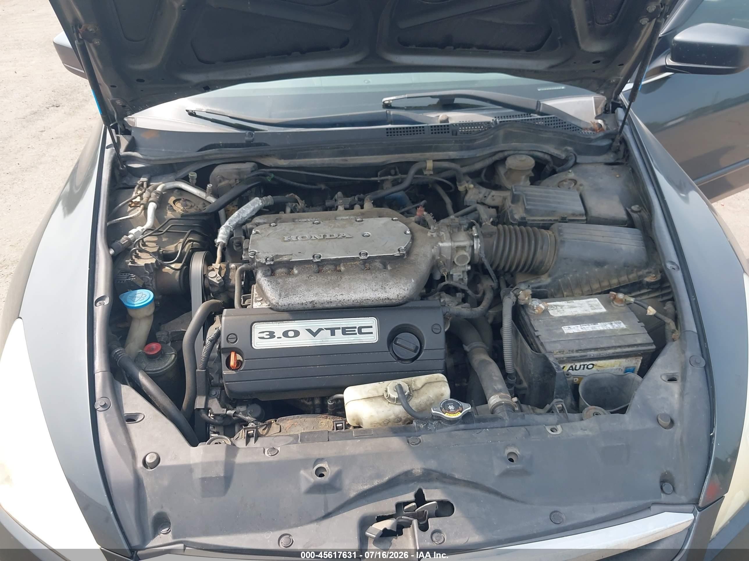 2007 Honda Accord 3.0 Ex Gray vin: 1HGCM66547A093604