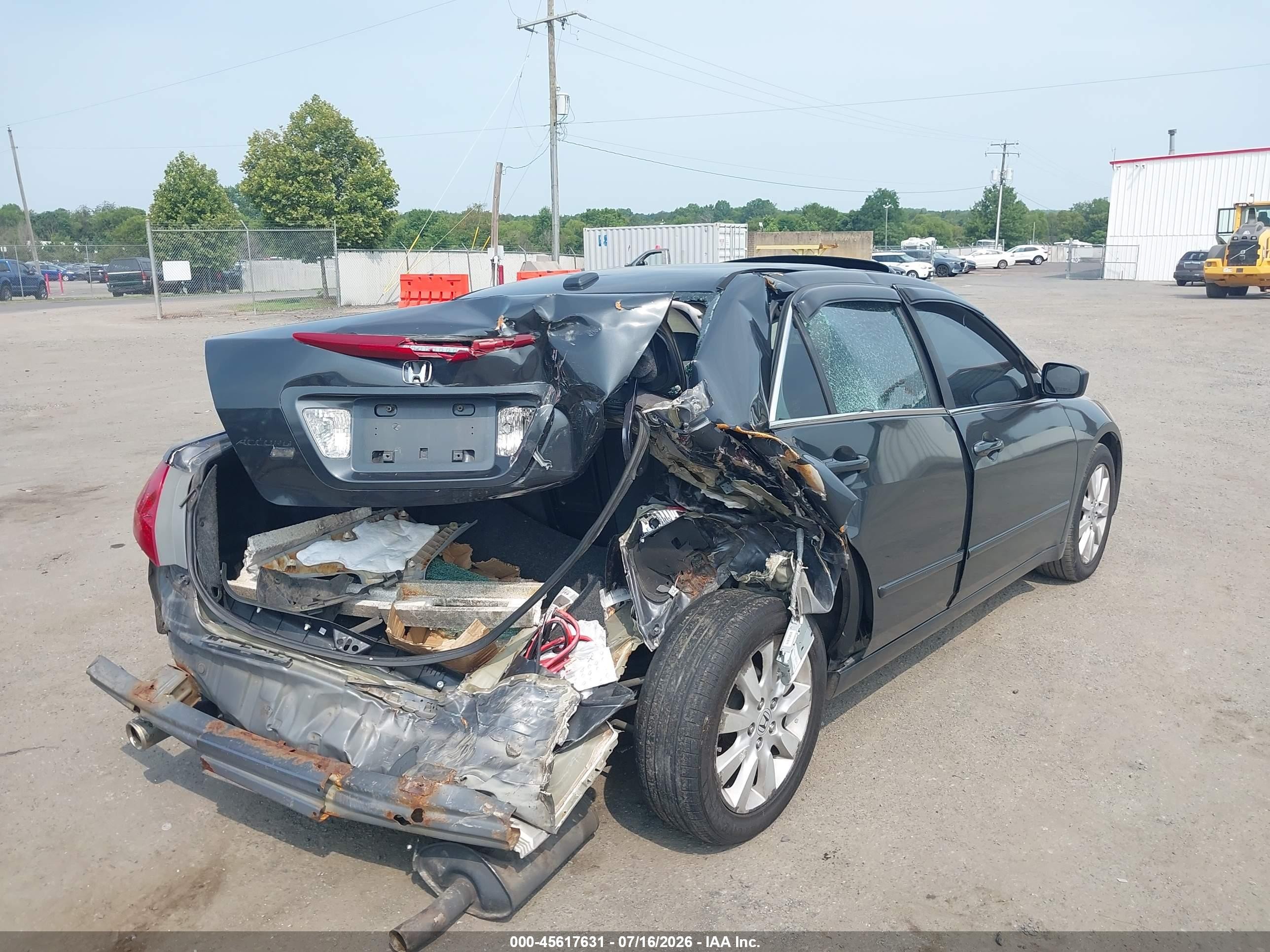 2007 Honda Accord 3.0 Ex Gray vin: 1HGCM66547A093604