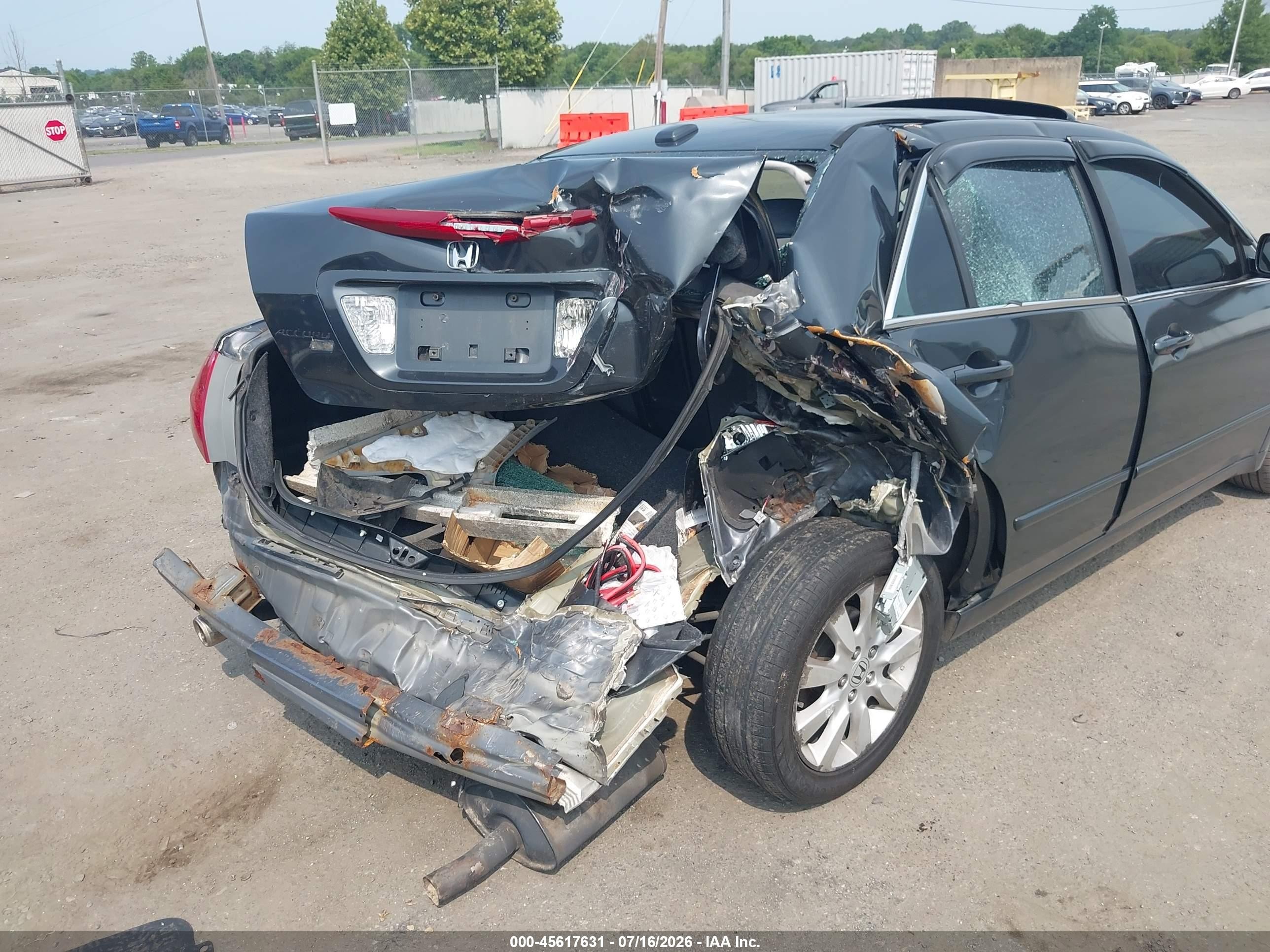 2007 Honda Accord 3.0 Ex Gray vin: 1HGCM66547A093604