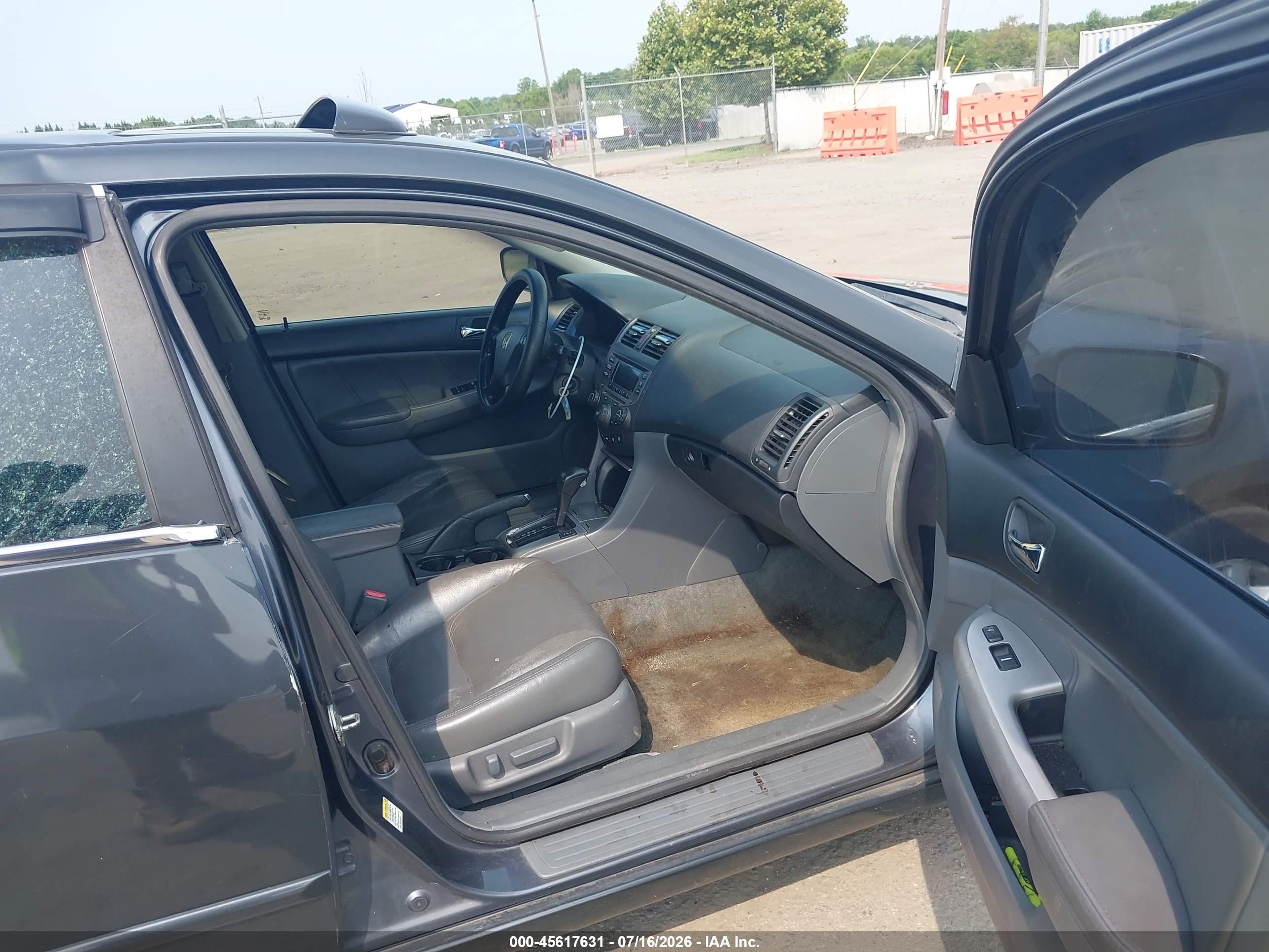 2007 Honda Accord 3.0 Ex Gray vin: 1HGCM66547A093604