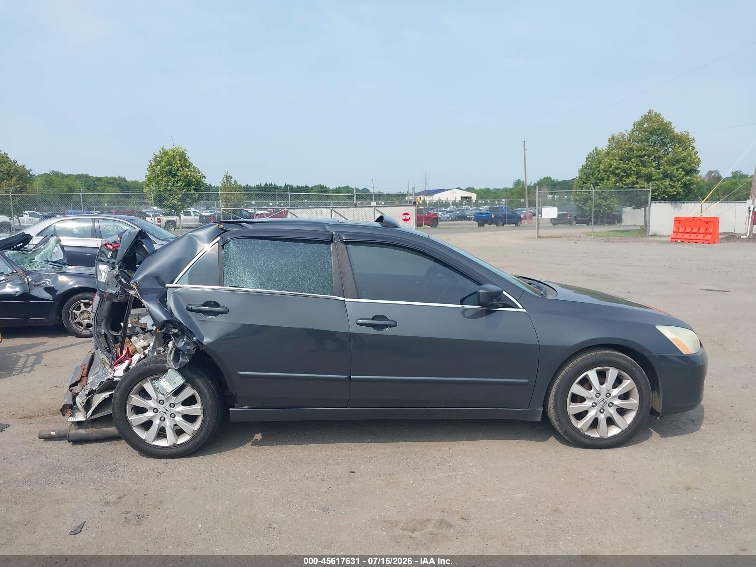 2007 Honda Accord 3.0 Ex Gray vin: 1HGCM66547A093604