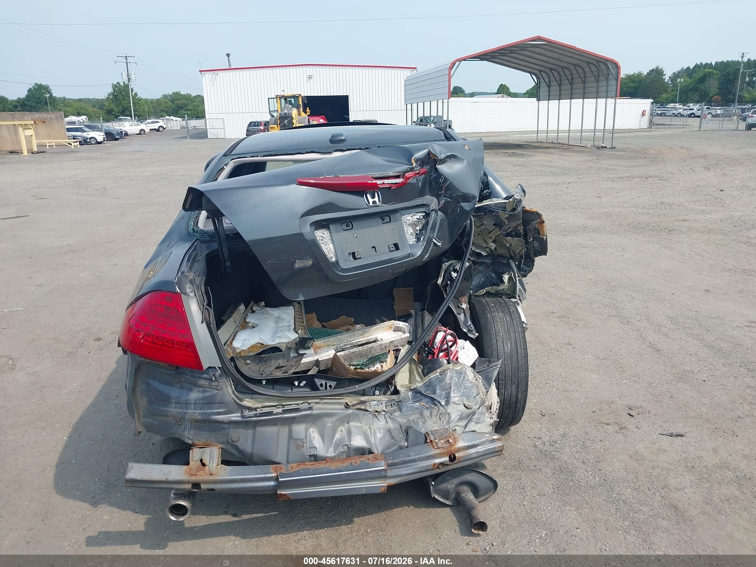 2007 Honda Accord 3.0 Ex Gray vin: 1HGCM66547A093604