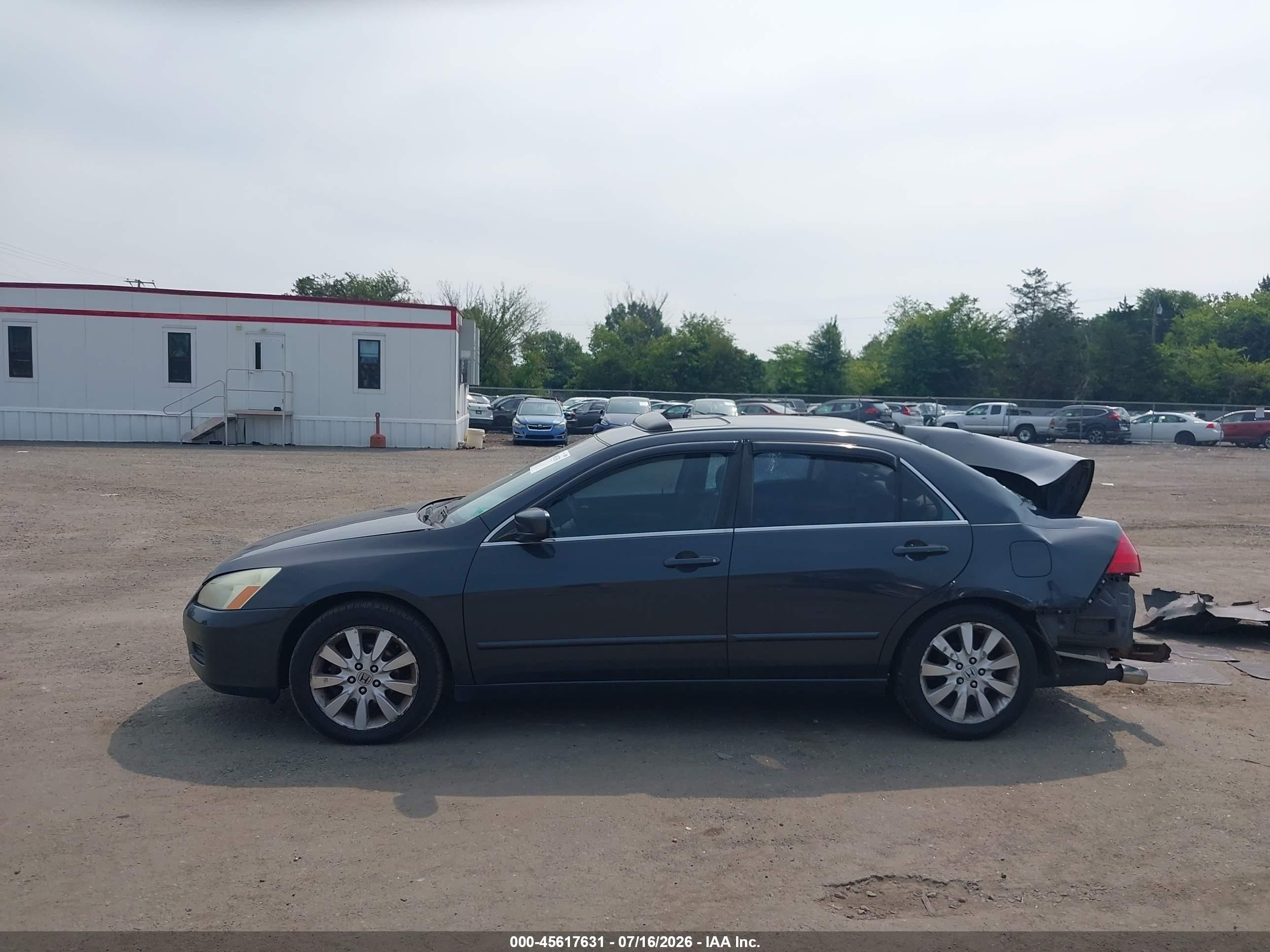 2007 Honda Accord 3.0 Ex Gray vin: 1HGCM66547A093604