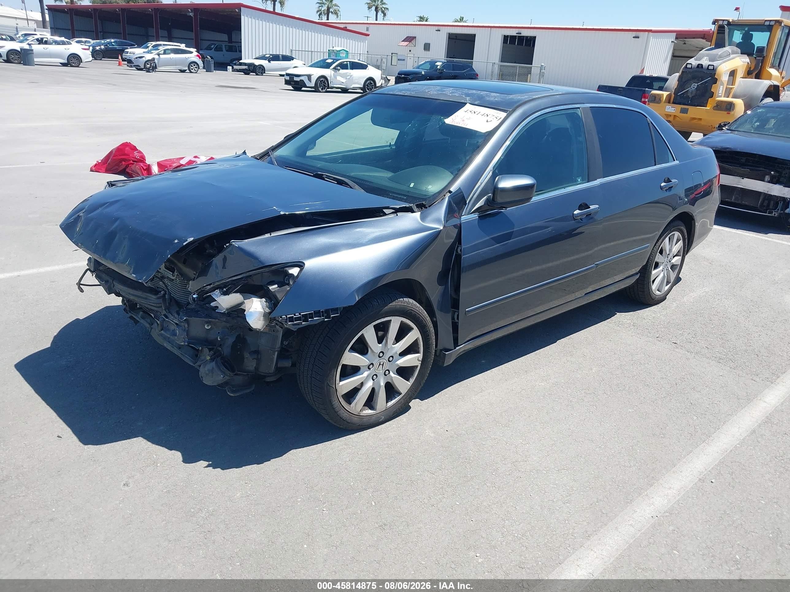 2007 Honda Accord 3.0 Ex Blue vin: 1HGCM66547A103046